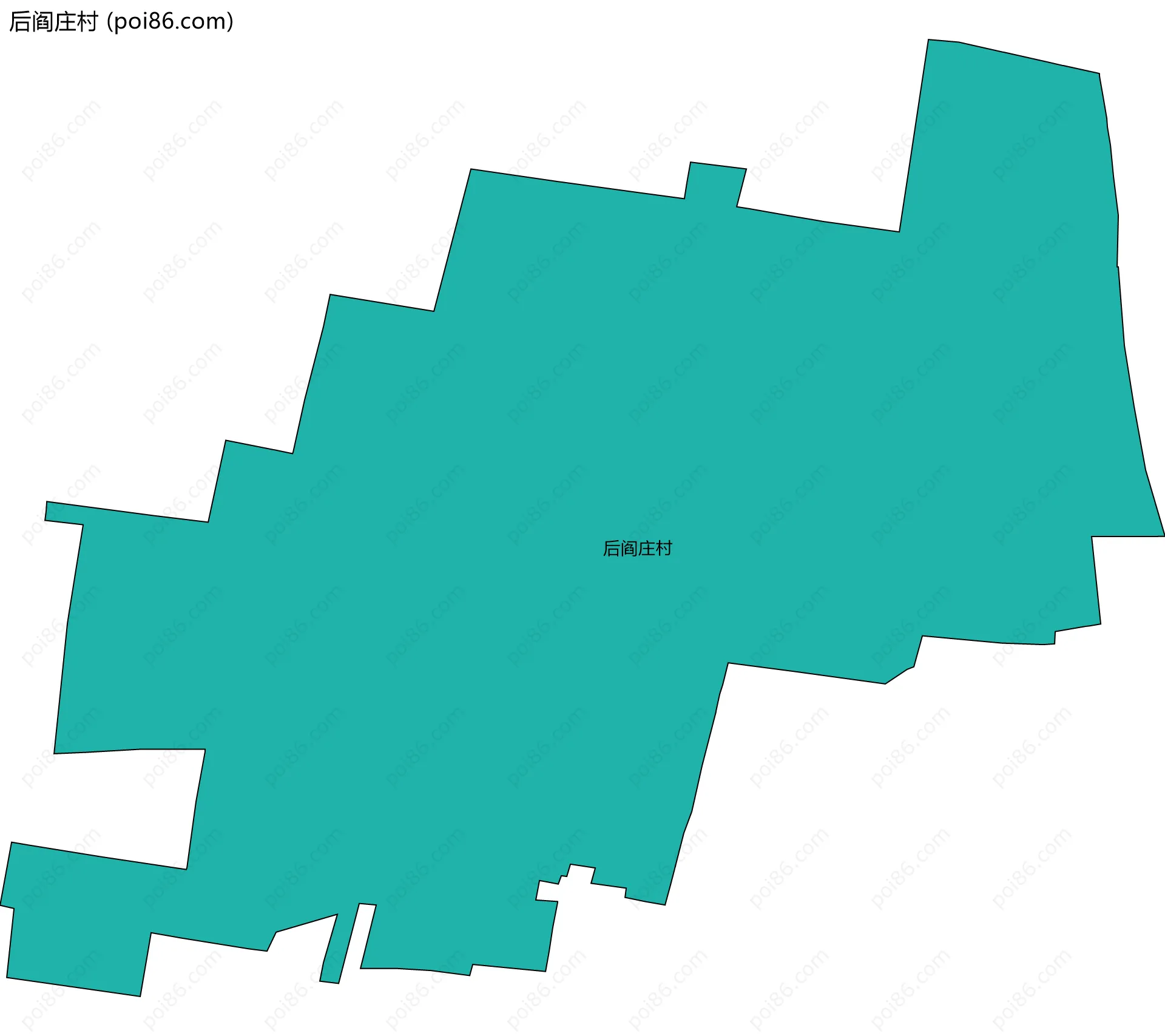 后阎庄村边界地图