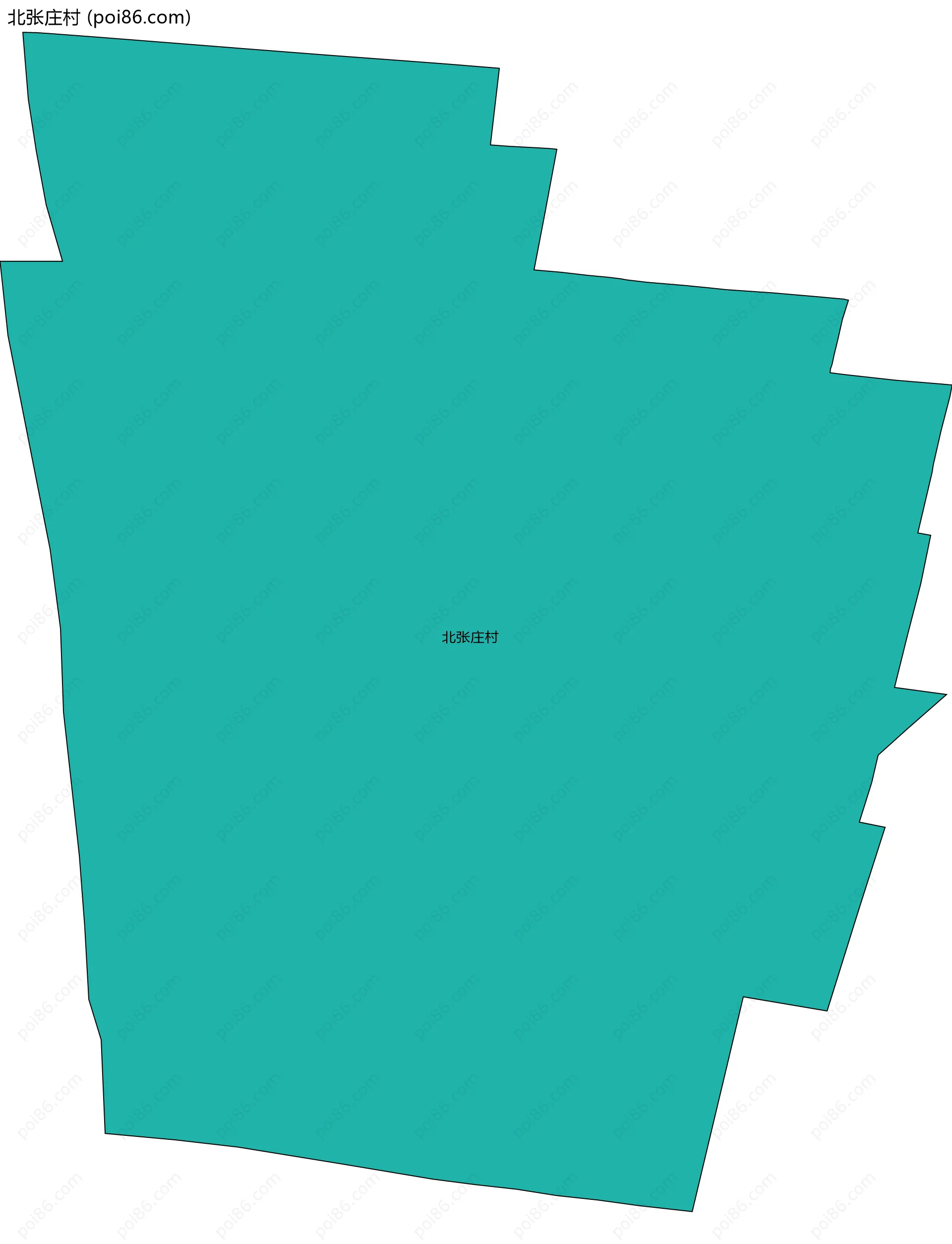 北张庄村边界地图