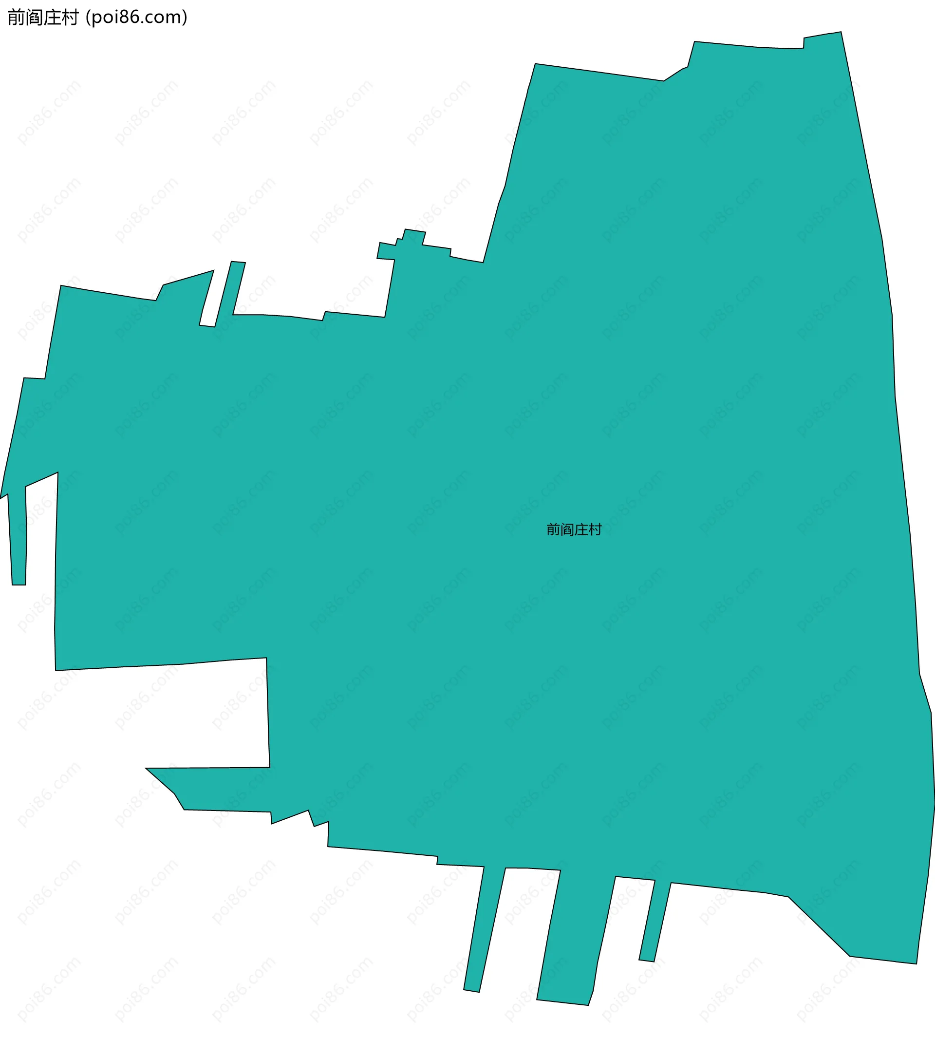 前阎庄村边界地图