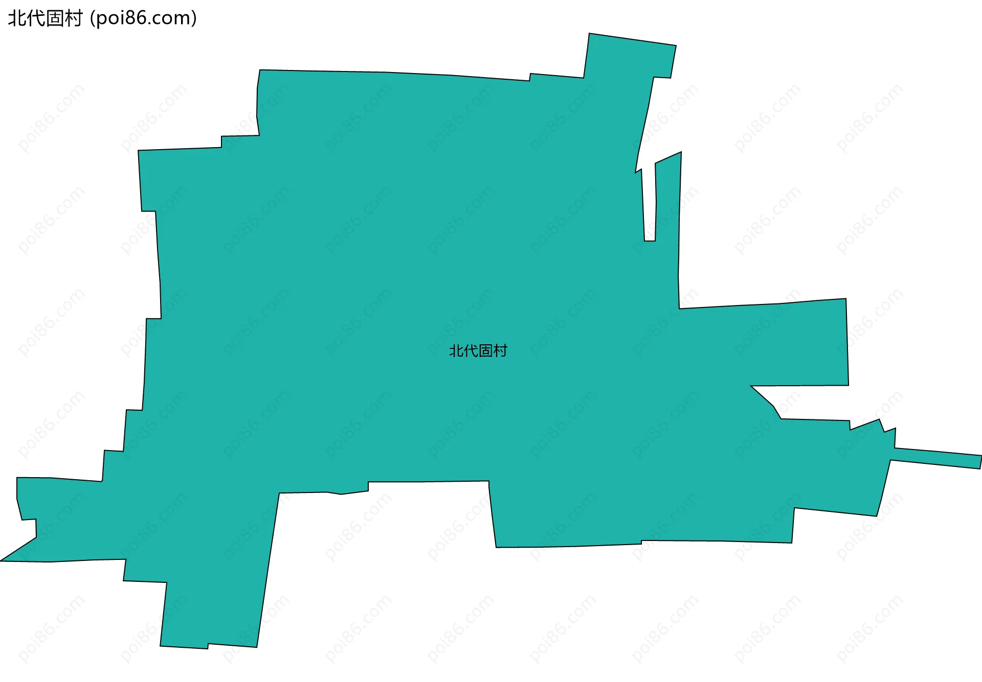 北代固村边界地图