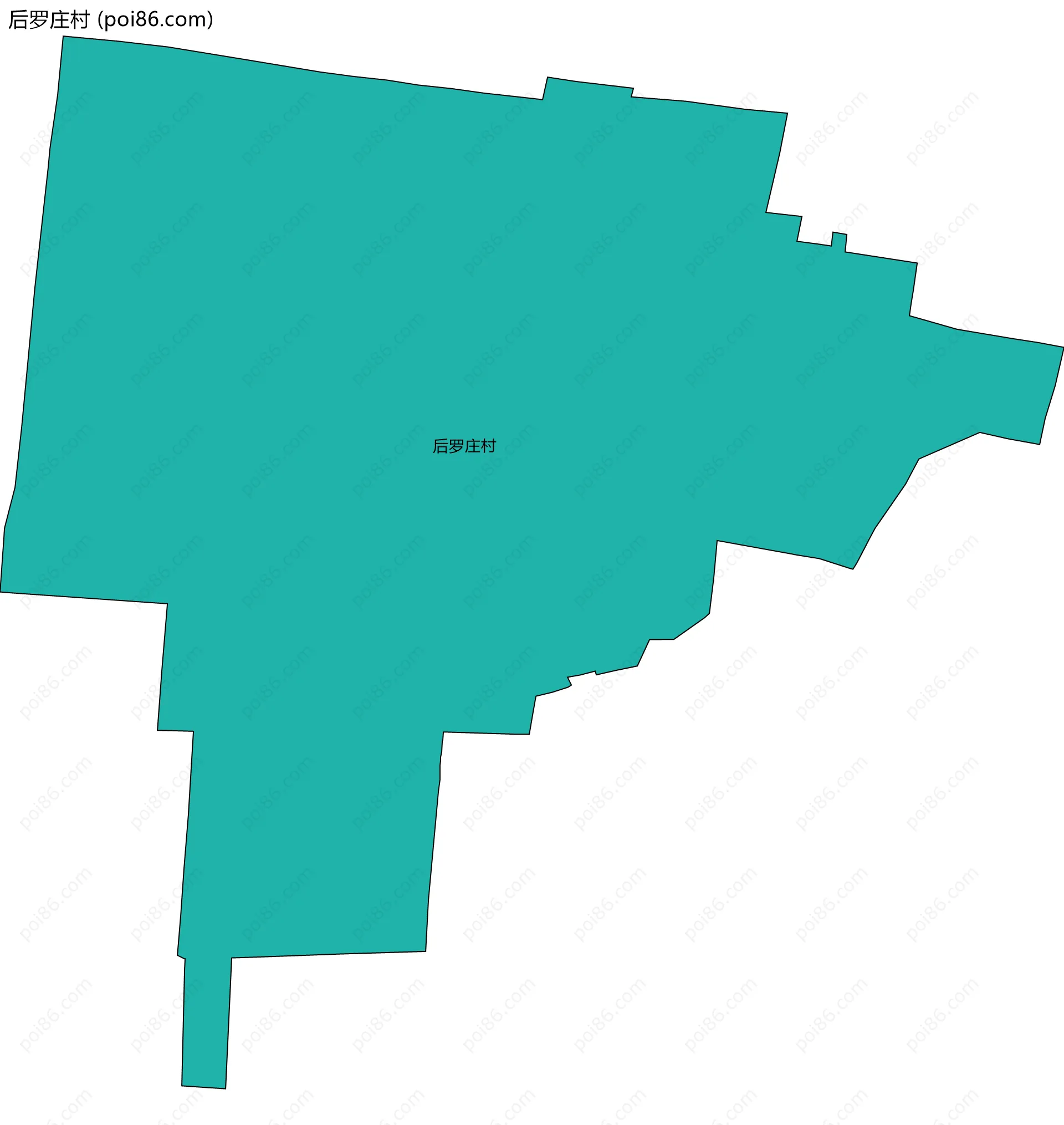 后罗庄村边界地图