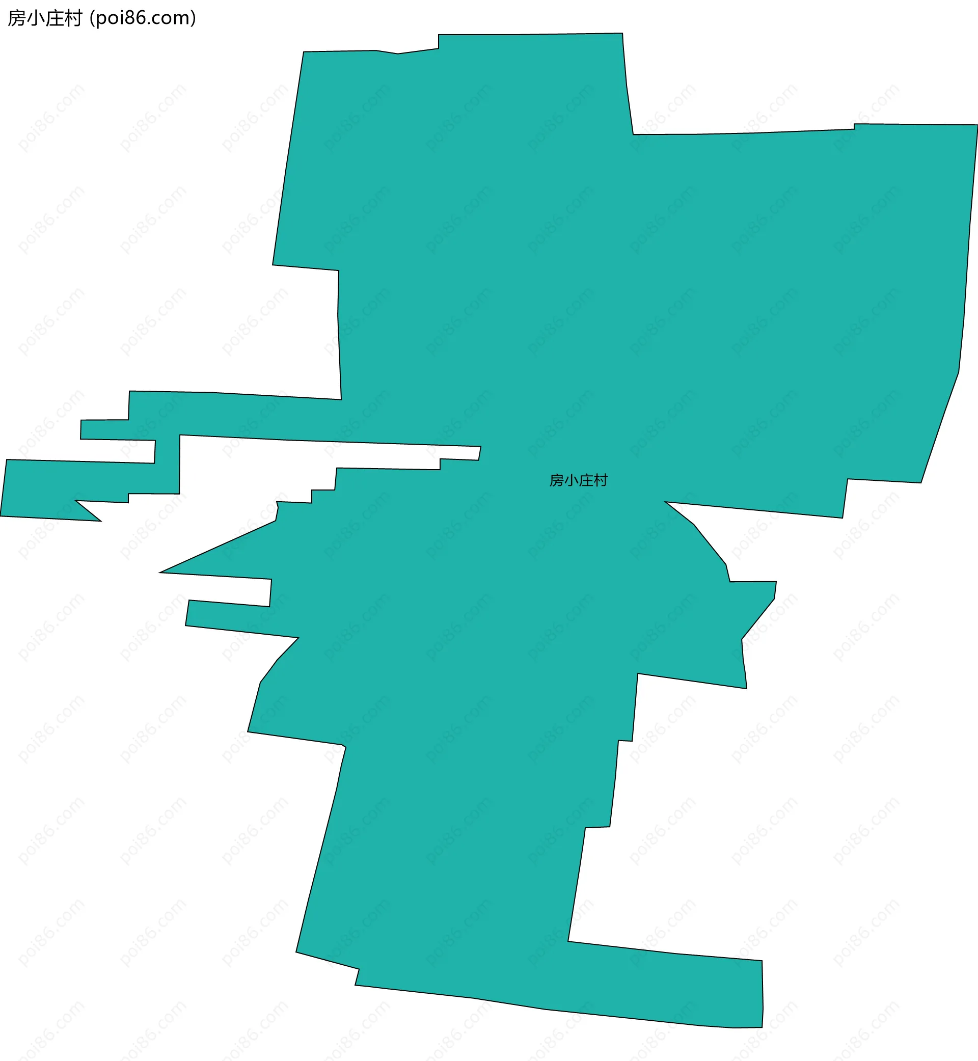 房小庄村边界地图