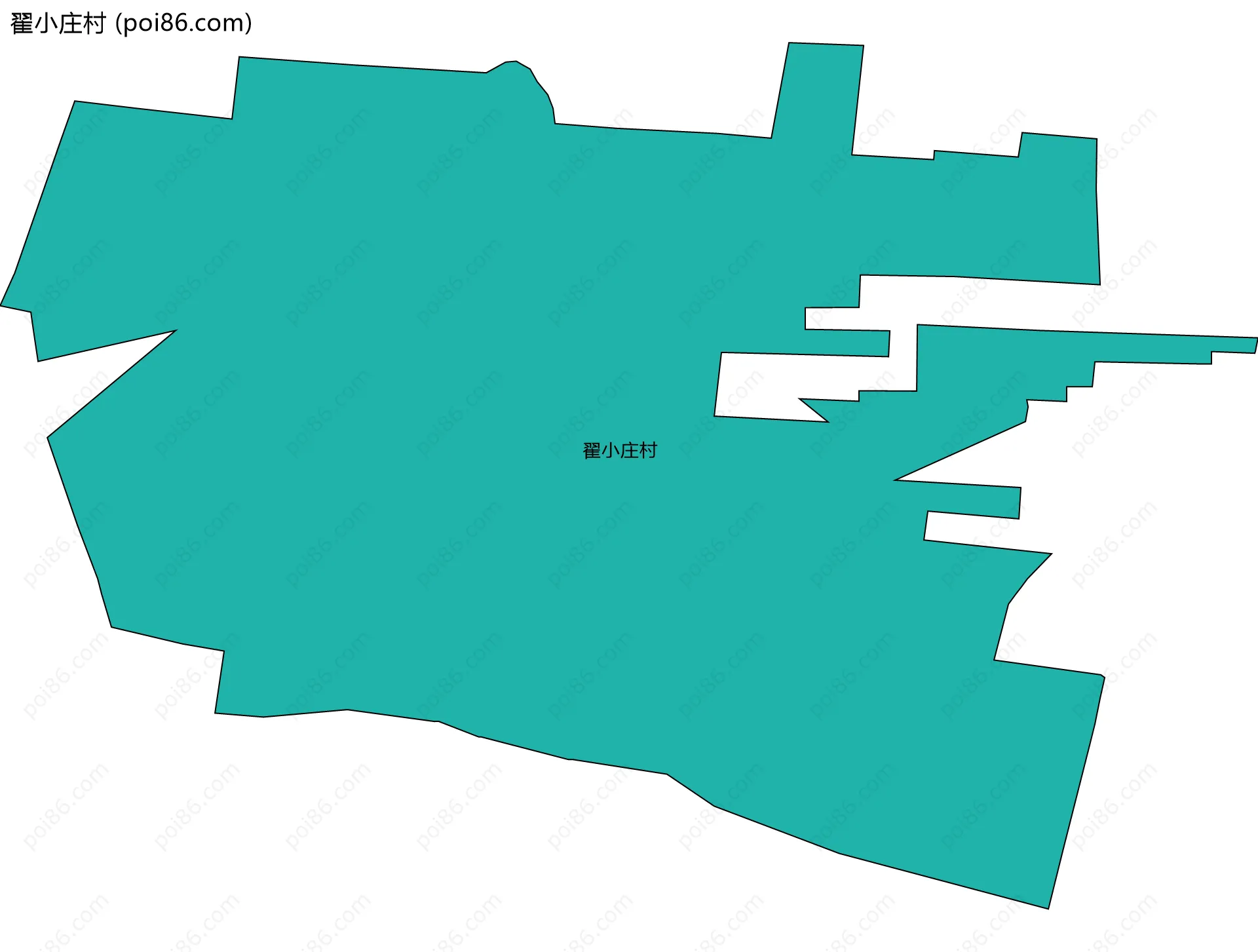 翟小庄村边界地图