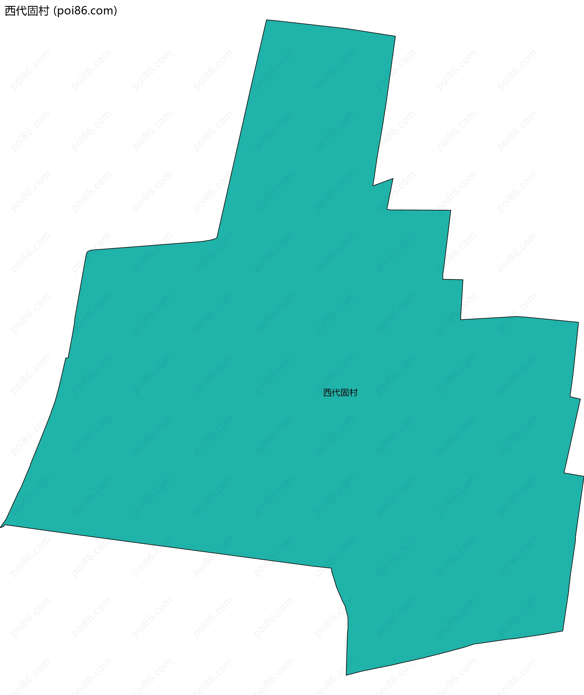 西代固村边界地图