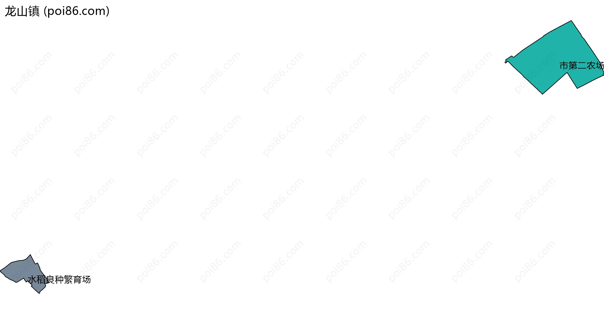 龙山镇边界地图(五级行政区划)