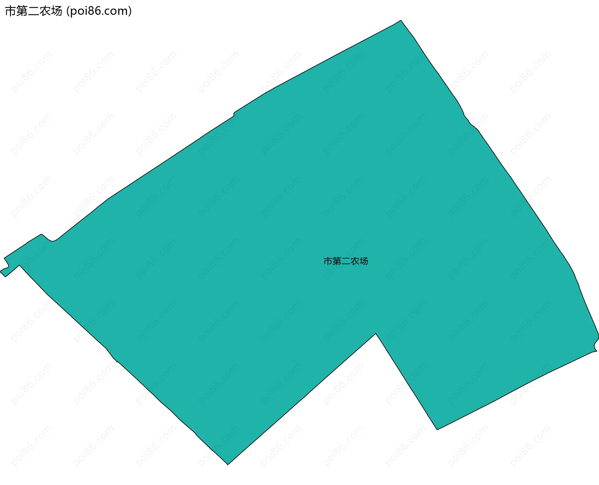 市第二农场边界地图