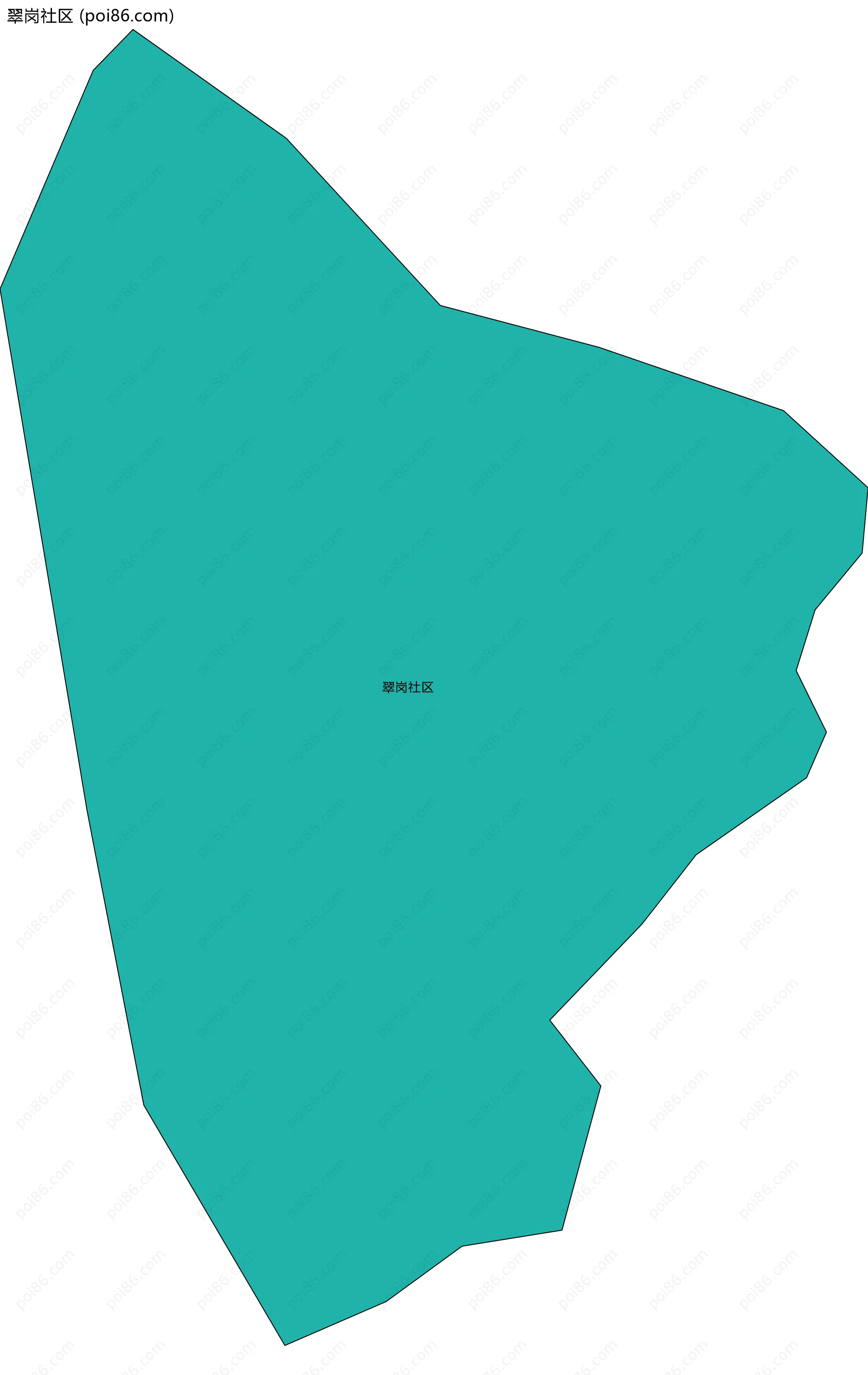 翠岗社区边界地图