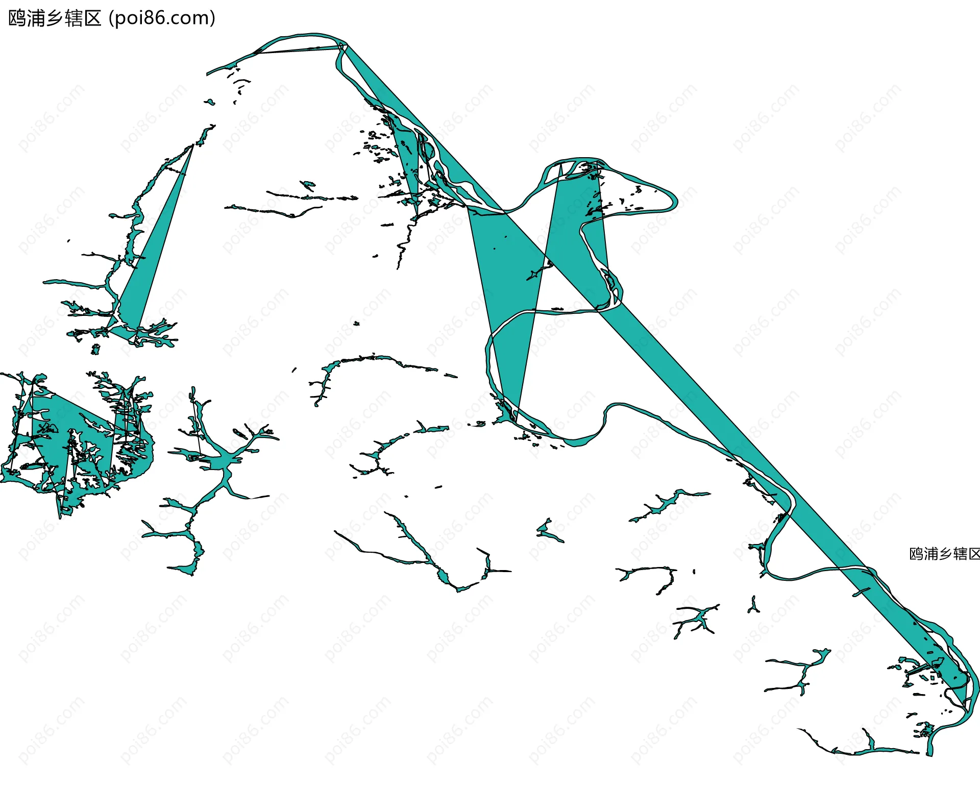 鸥浦乡辖区边界地图