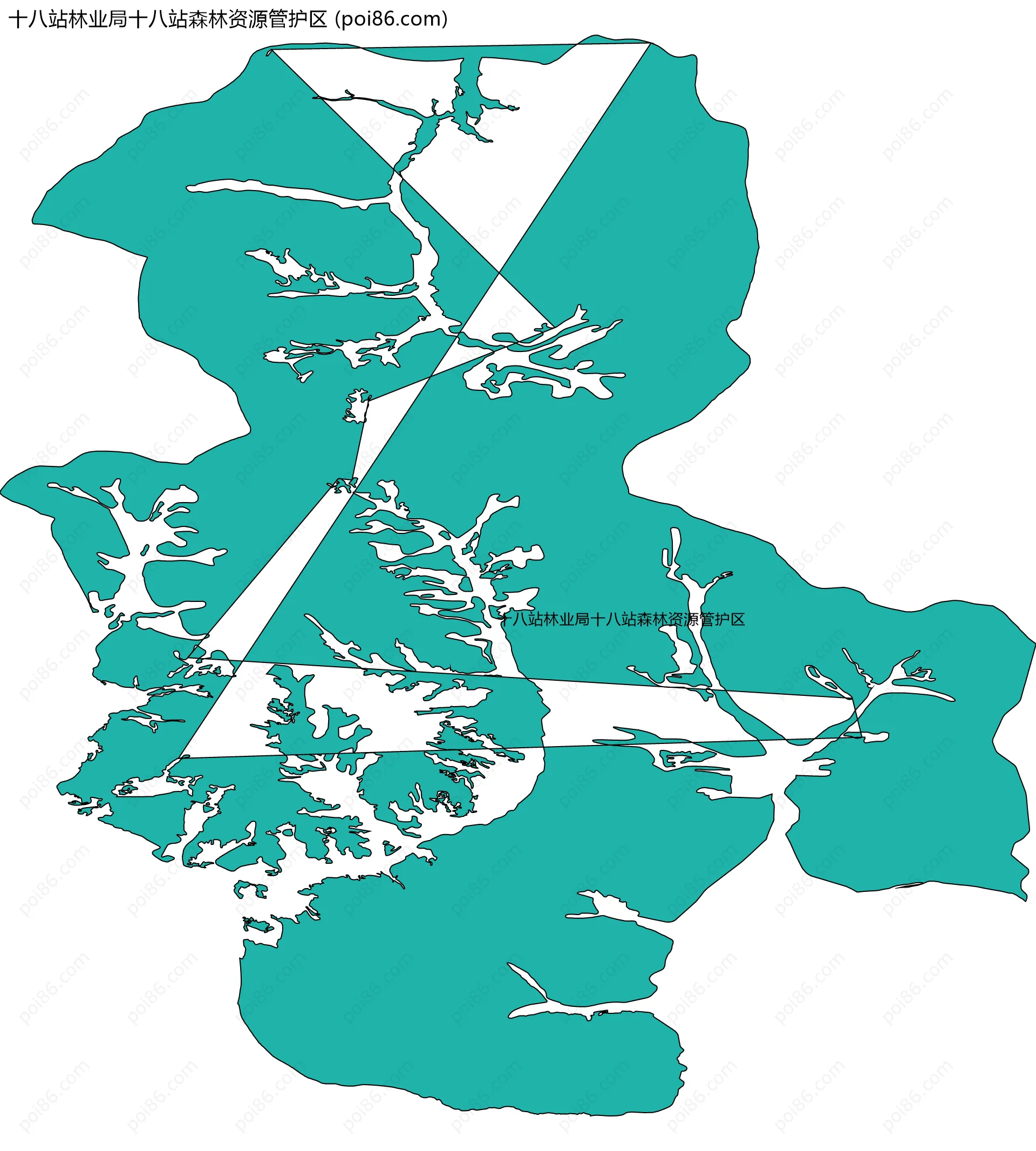 十八站林业局十八站森林资源管护区边界地图