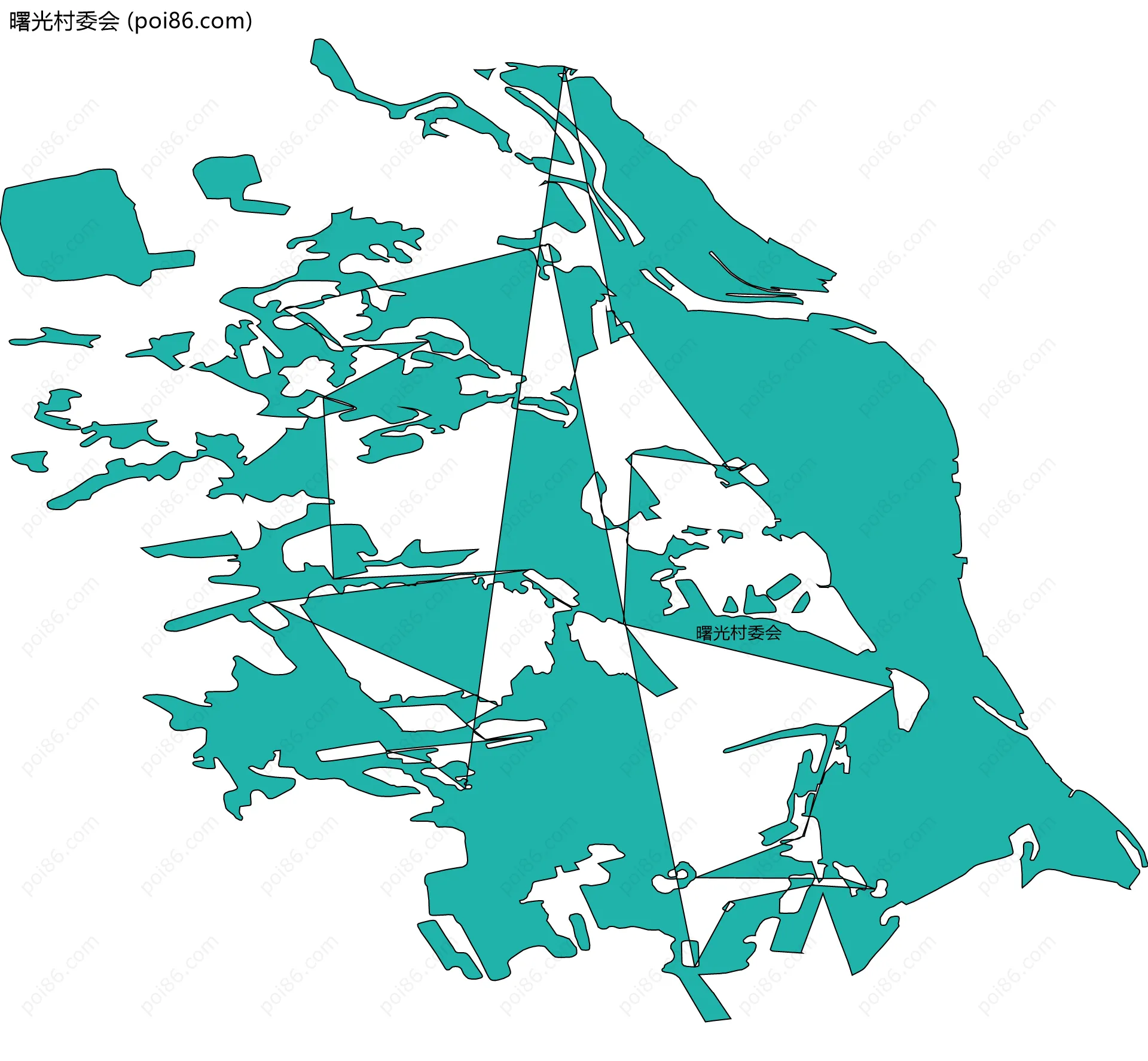 曙光村委会边界地图
