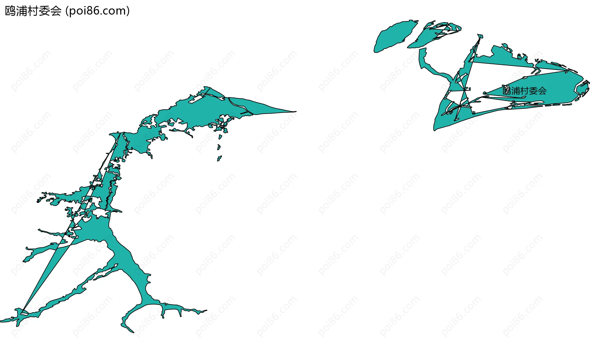 鸥浦村委会边界地图