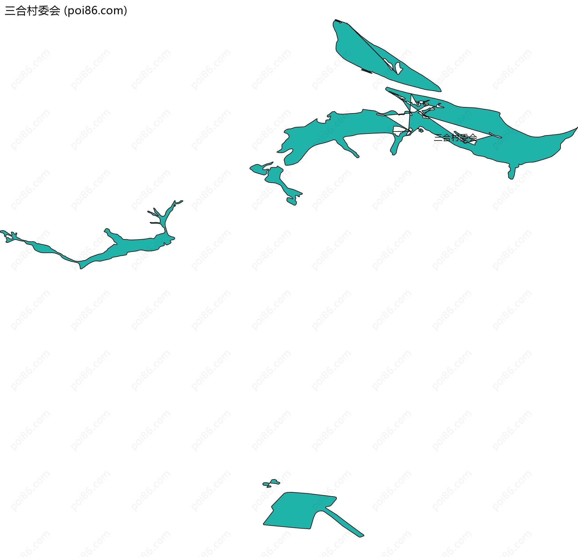 三合村委会边界地图
