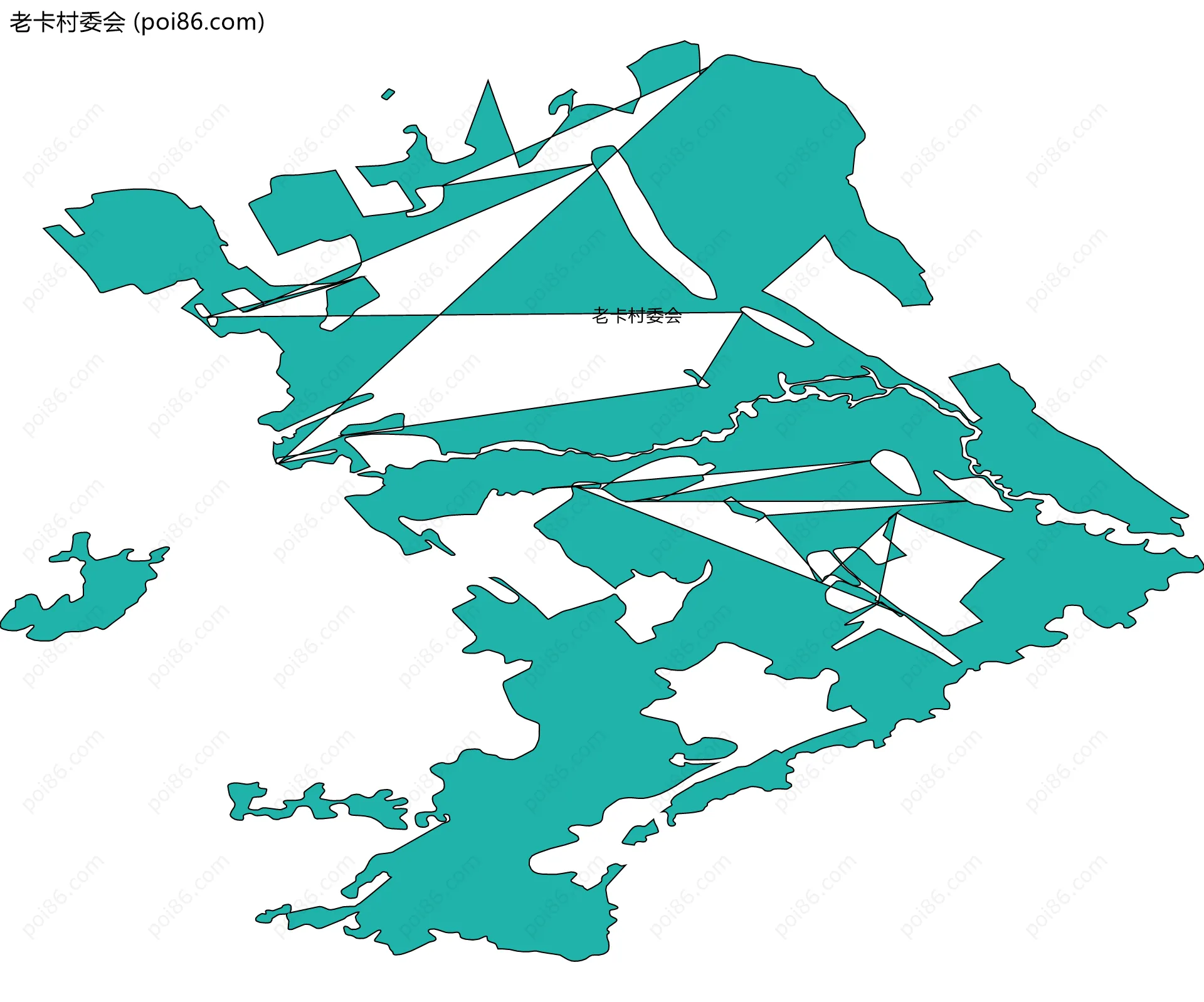 老卡村委会边界地图