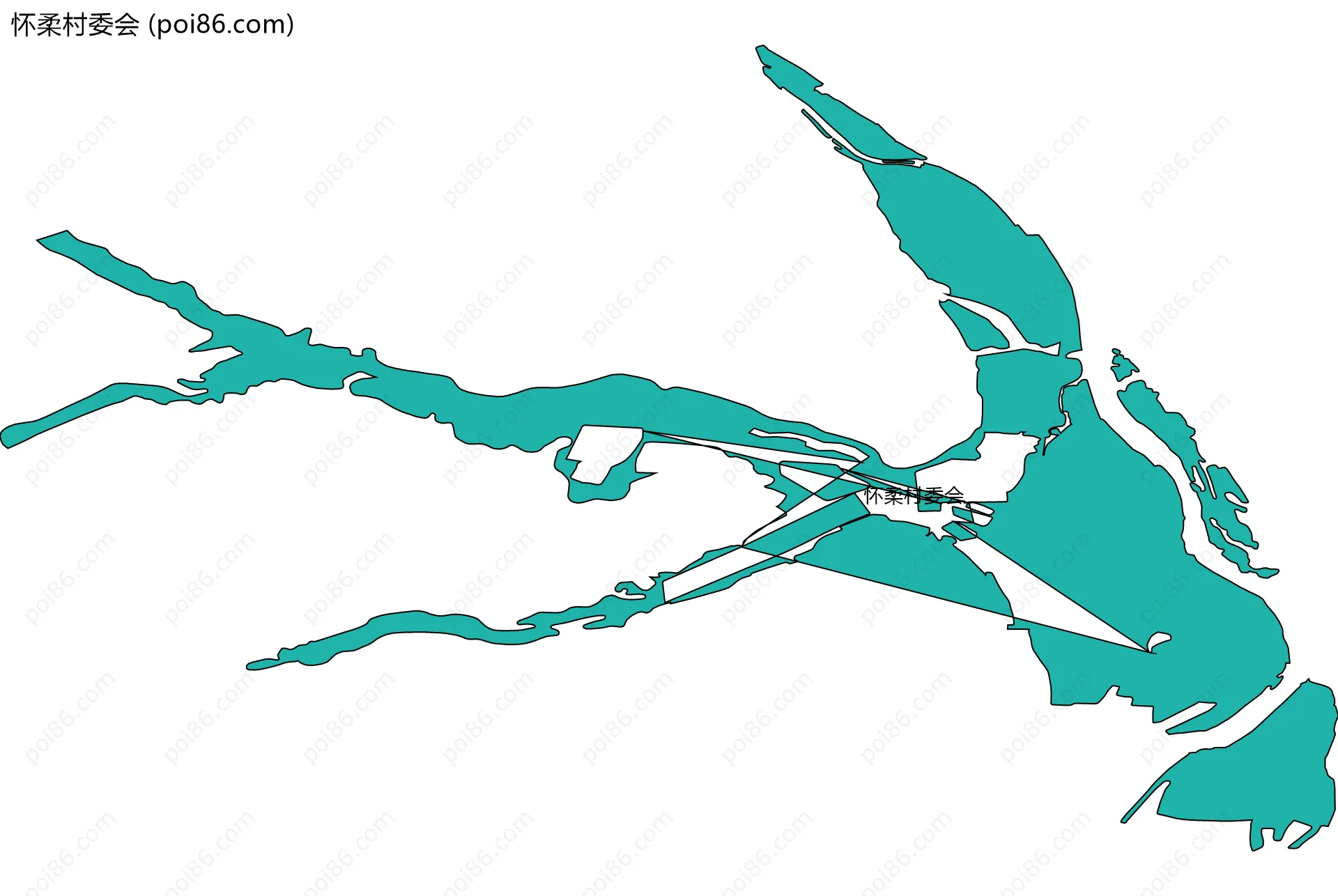 怀柔村委会边界地图