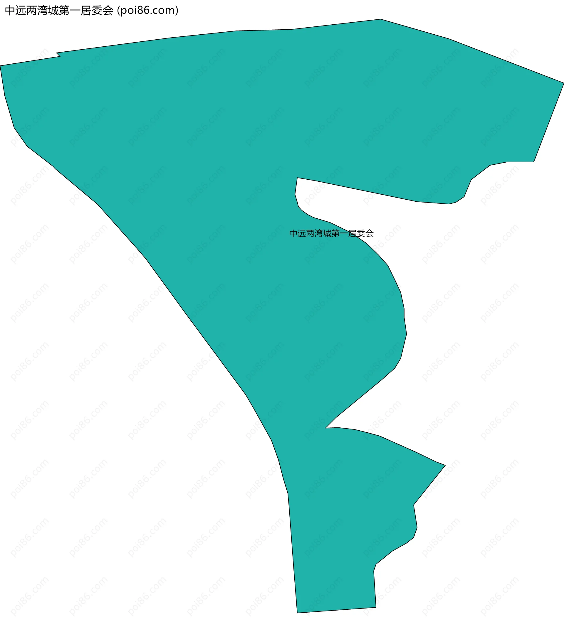 中远两湾城第一居委会边界地图