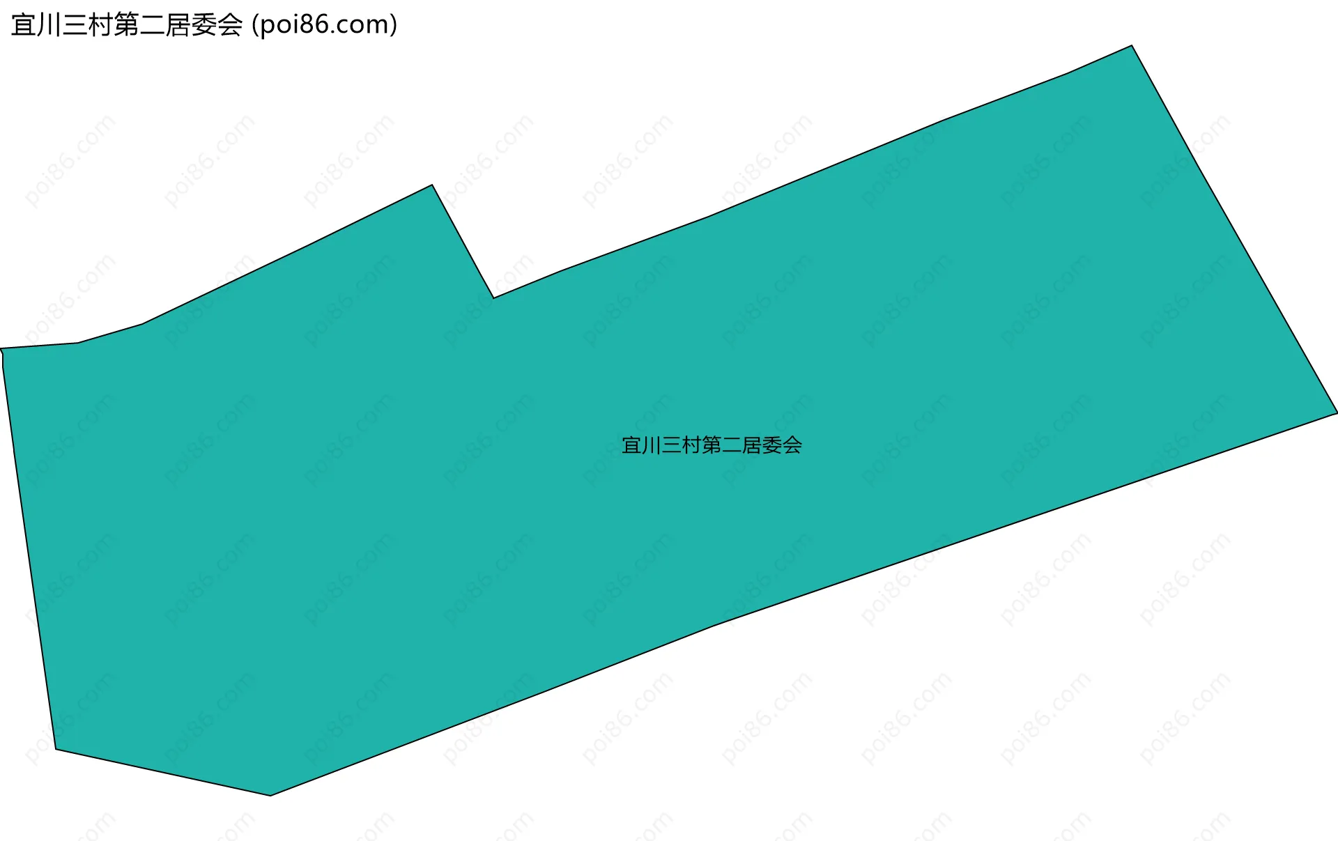 宜川三村第二居委会边界地图