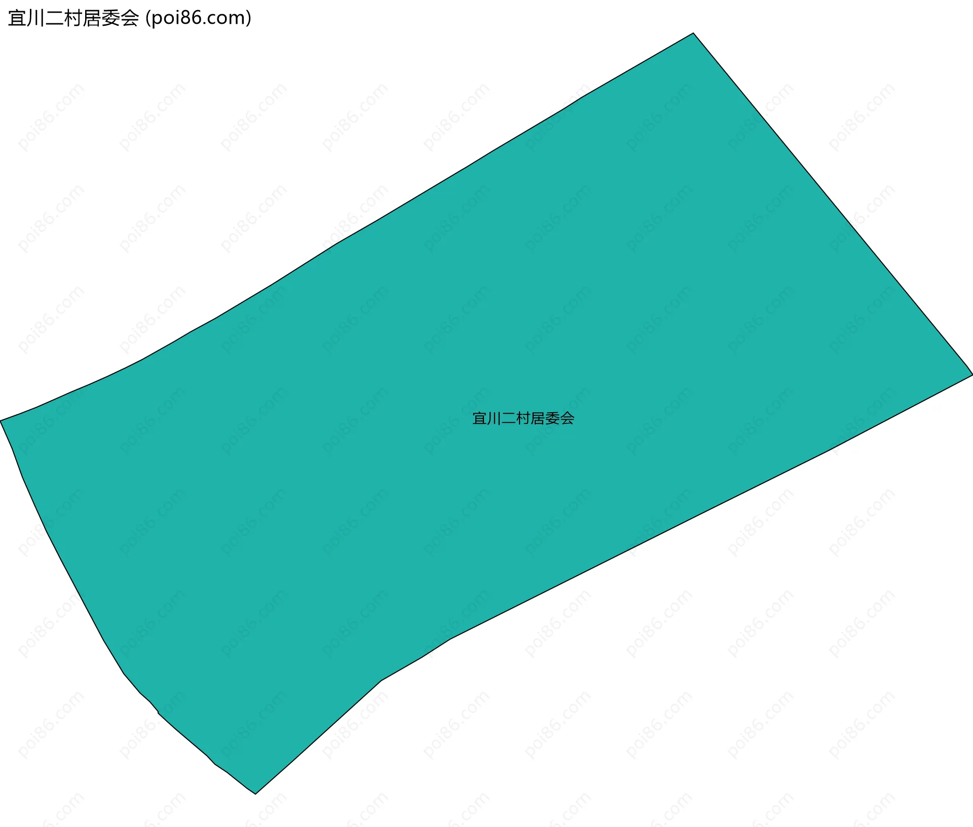 宜川二村居委会边界地图