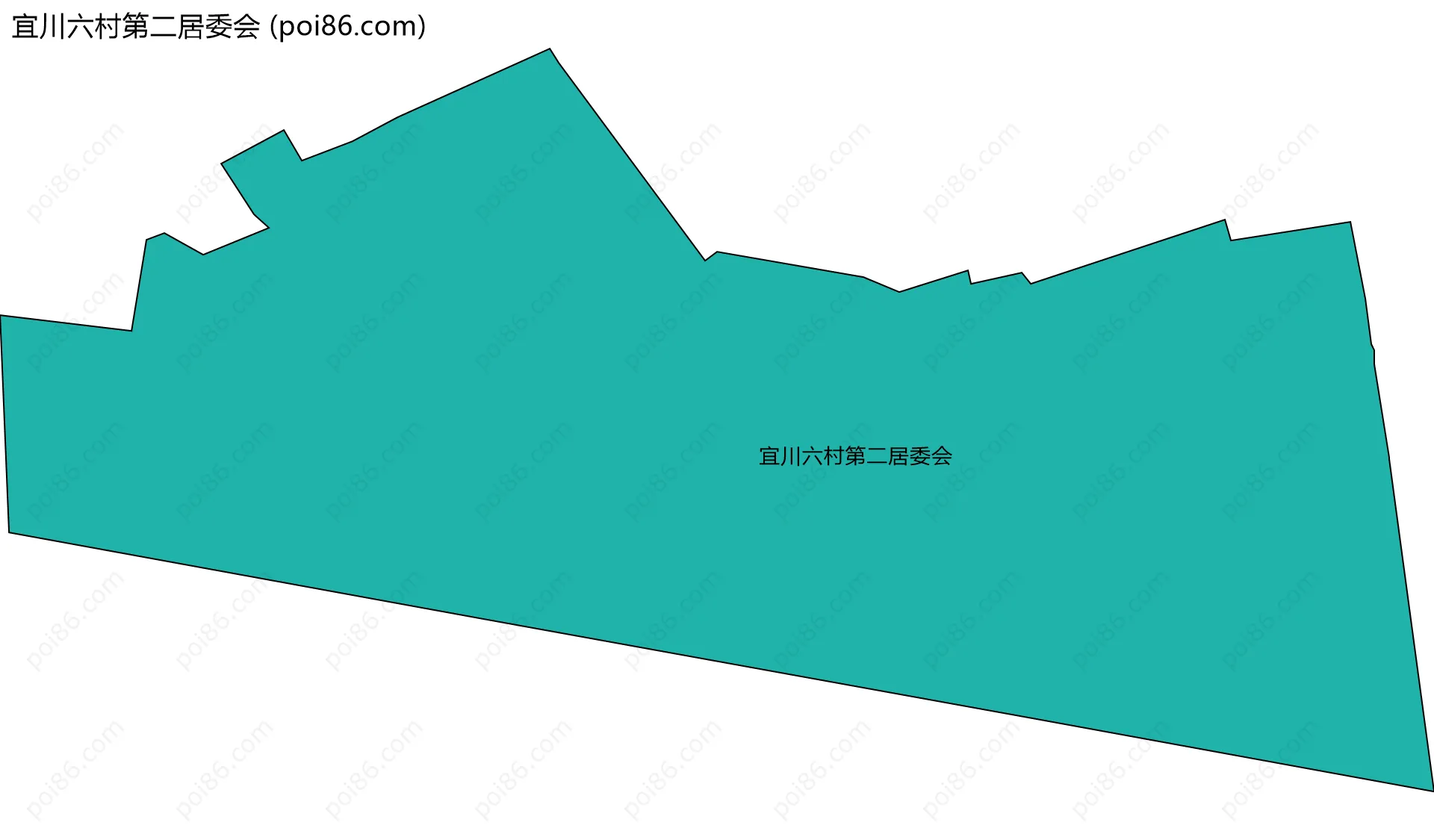 宜川六村第二居委会边界地图