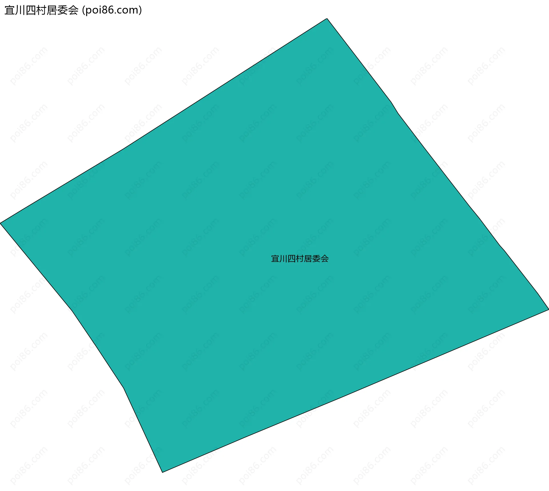 宜川四村居委会边界地图