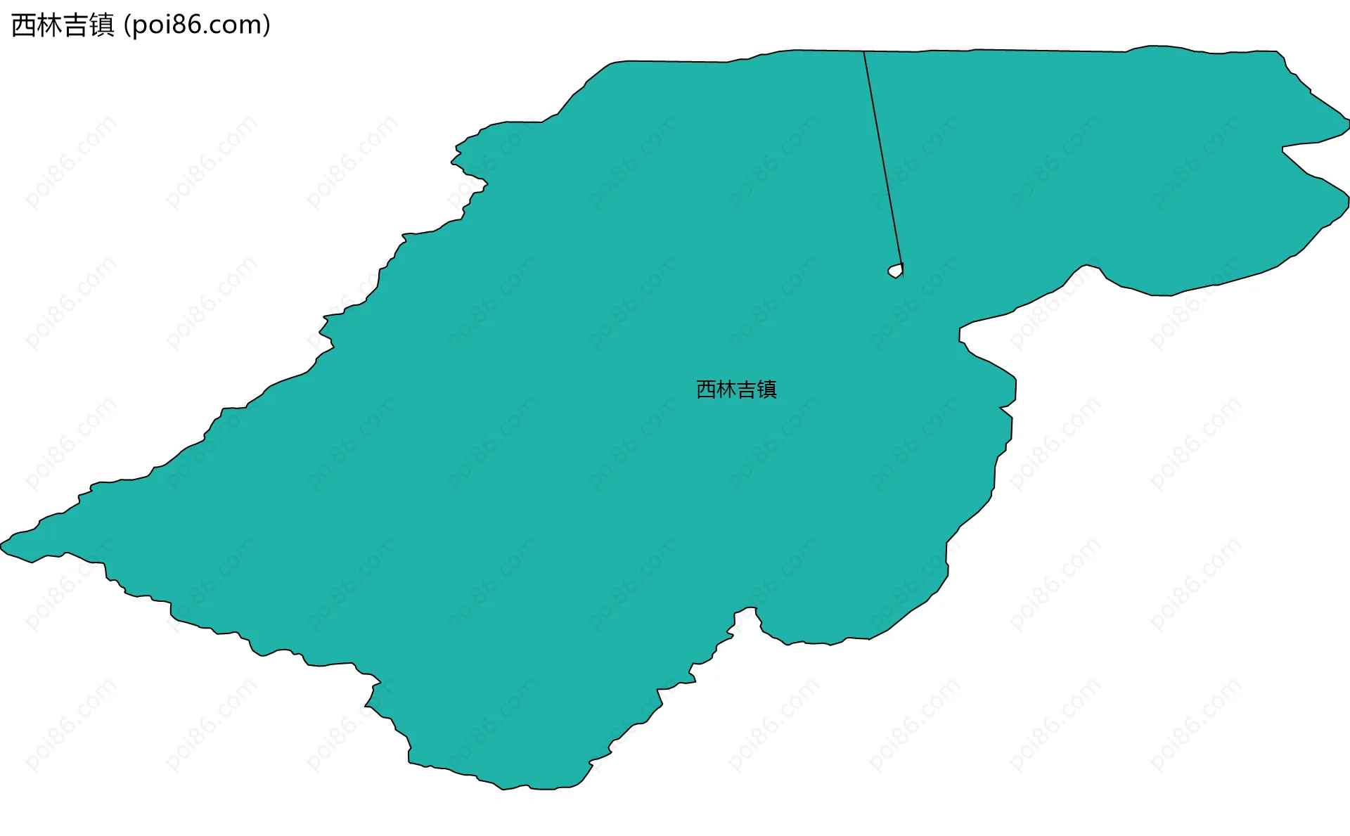 西林吉镇边界地图