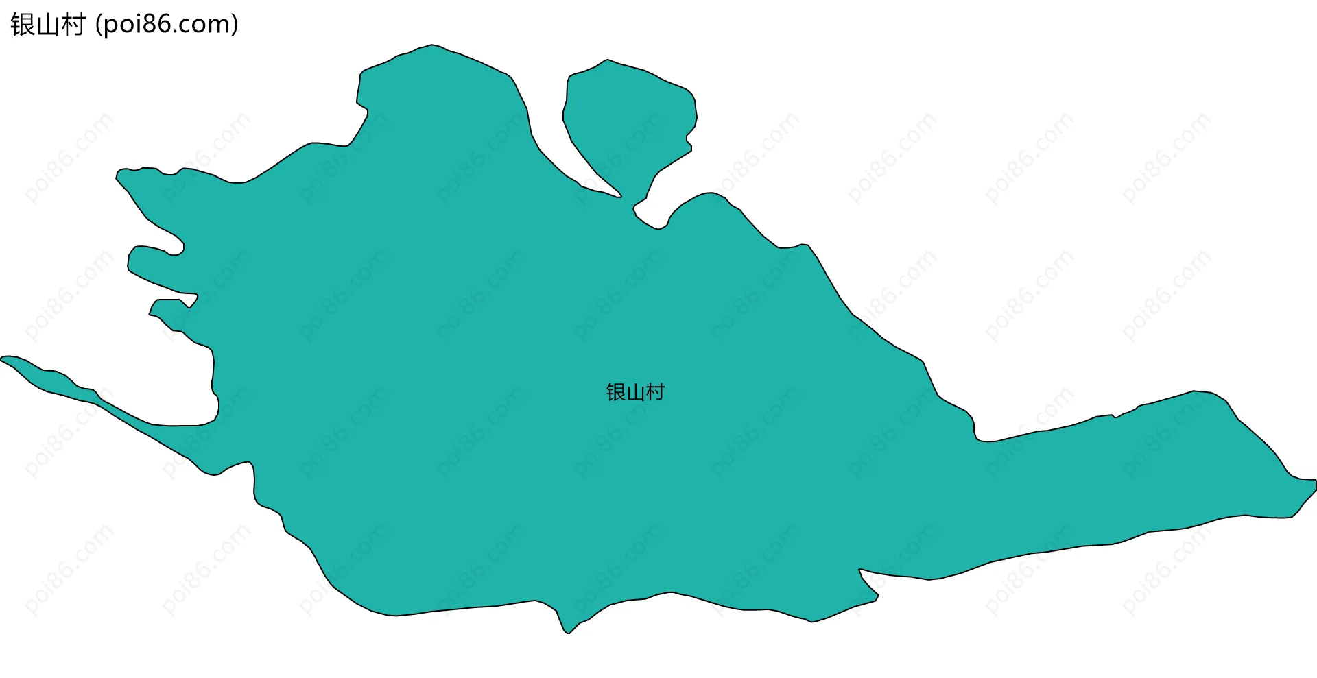 银山村边界地图