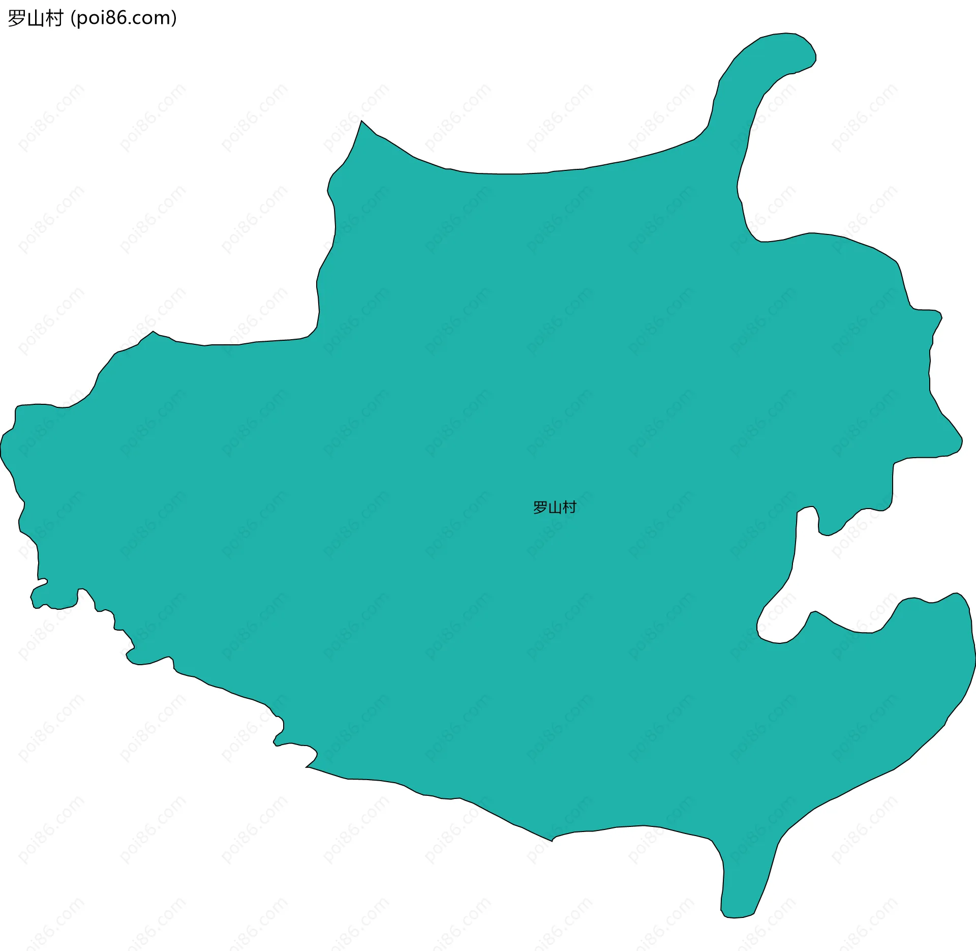 罗山村边界地图
