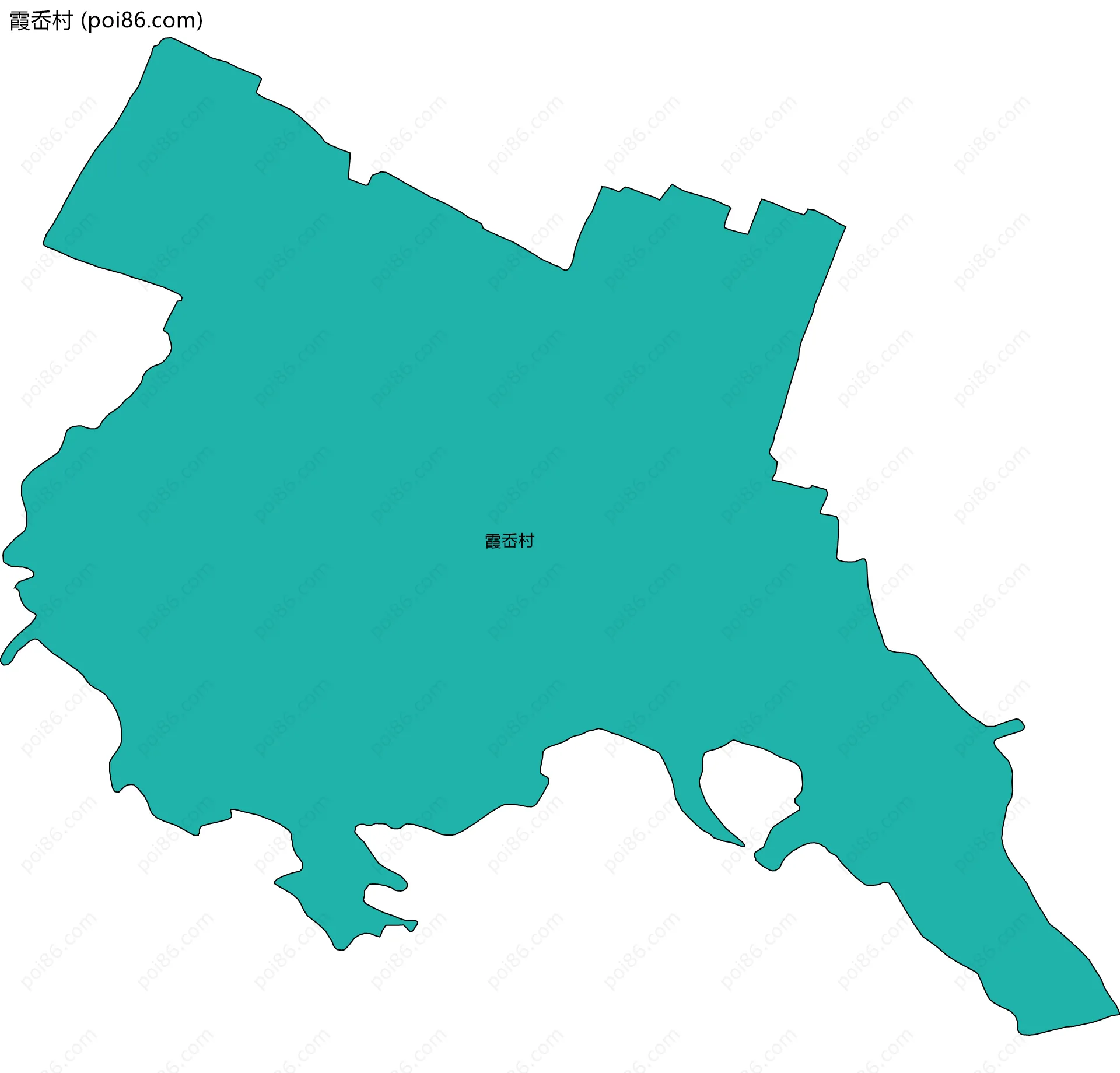 霞岙村边界地图