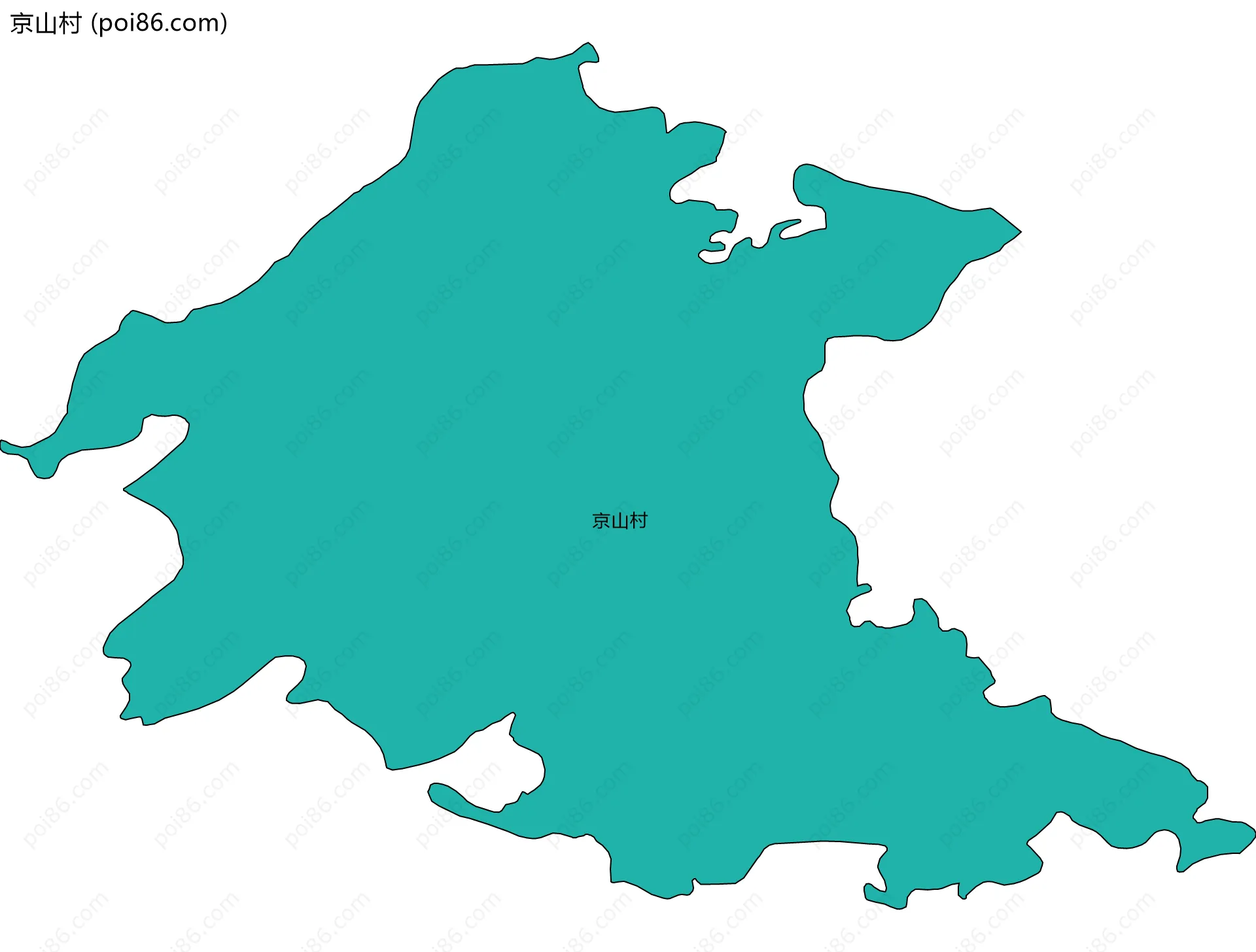 京山村边界地图