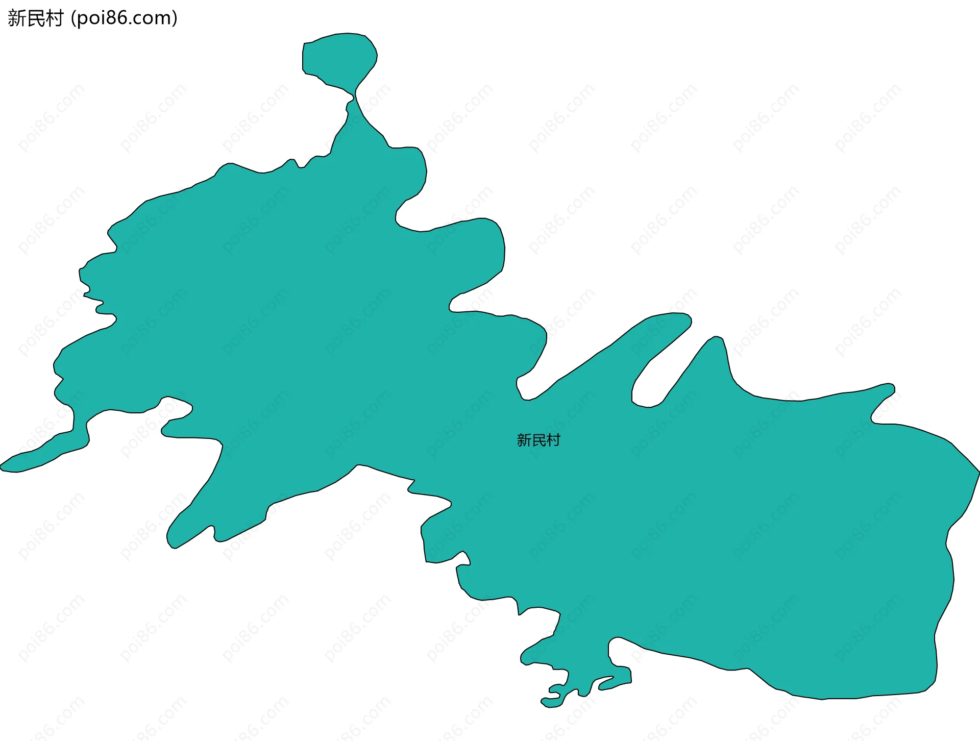 新民村边界地图
