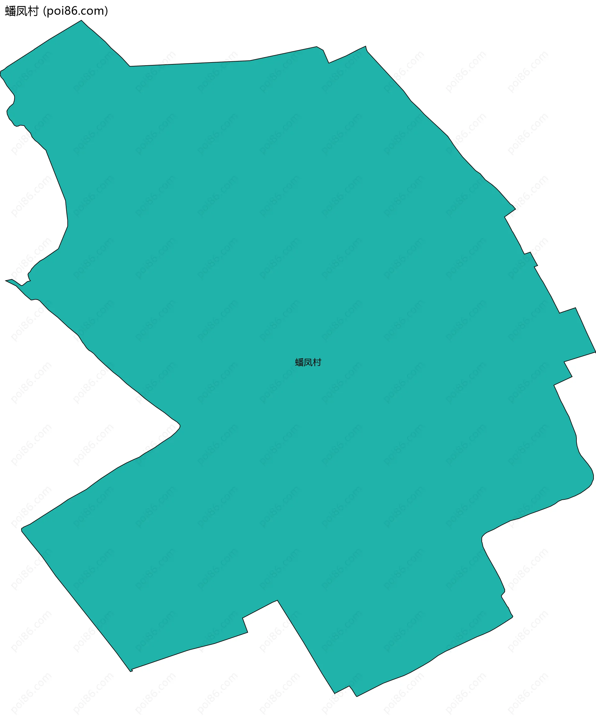 蟠凤村边界地图