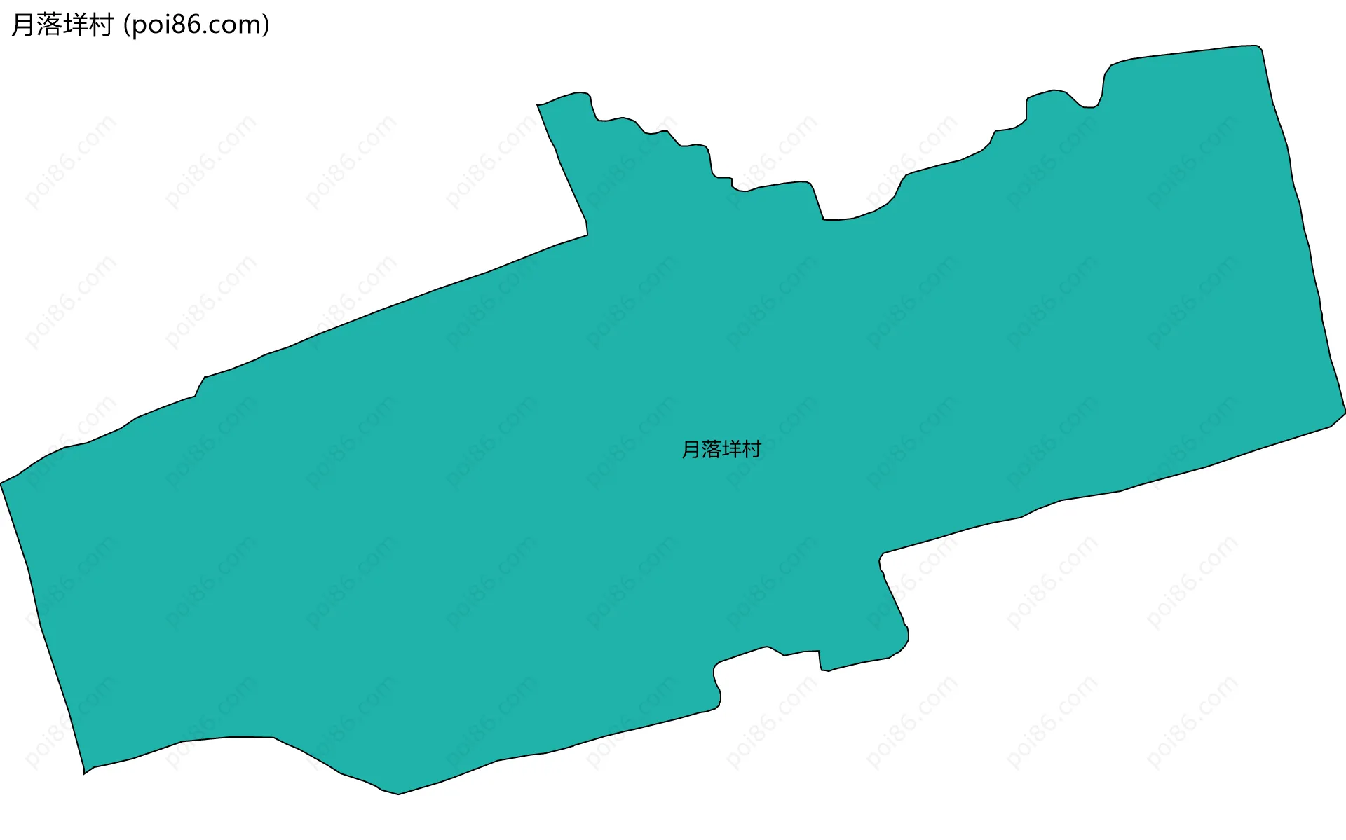 月落垟村边界地图