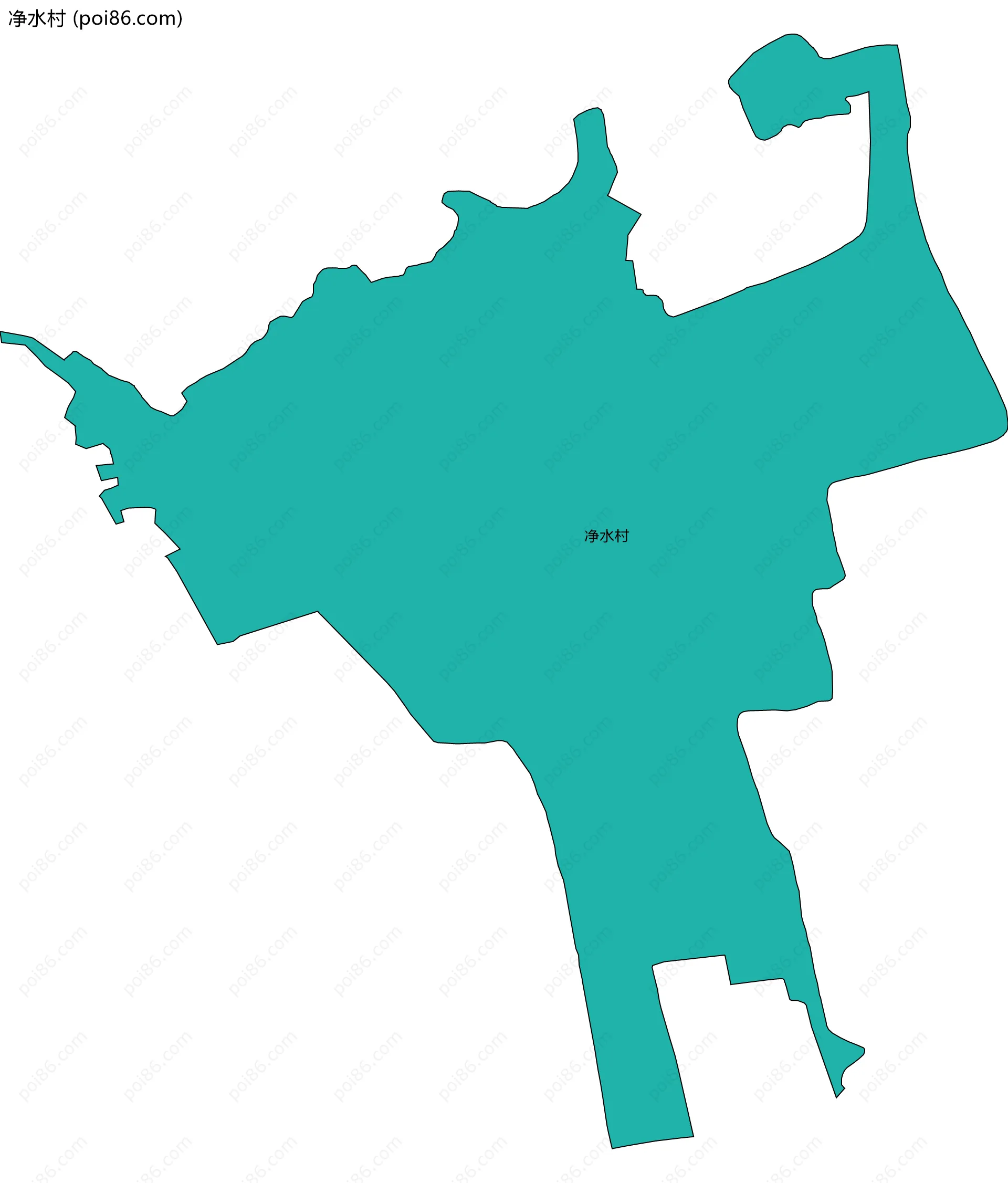 净水村边界地图