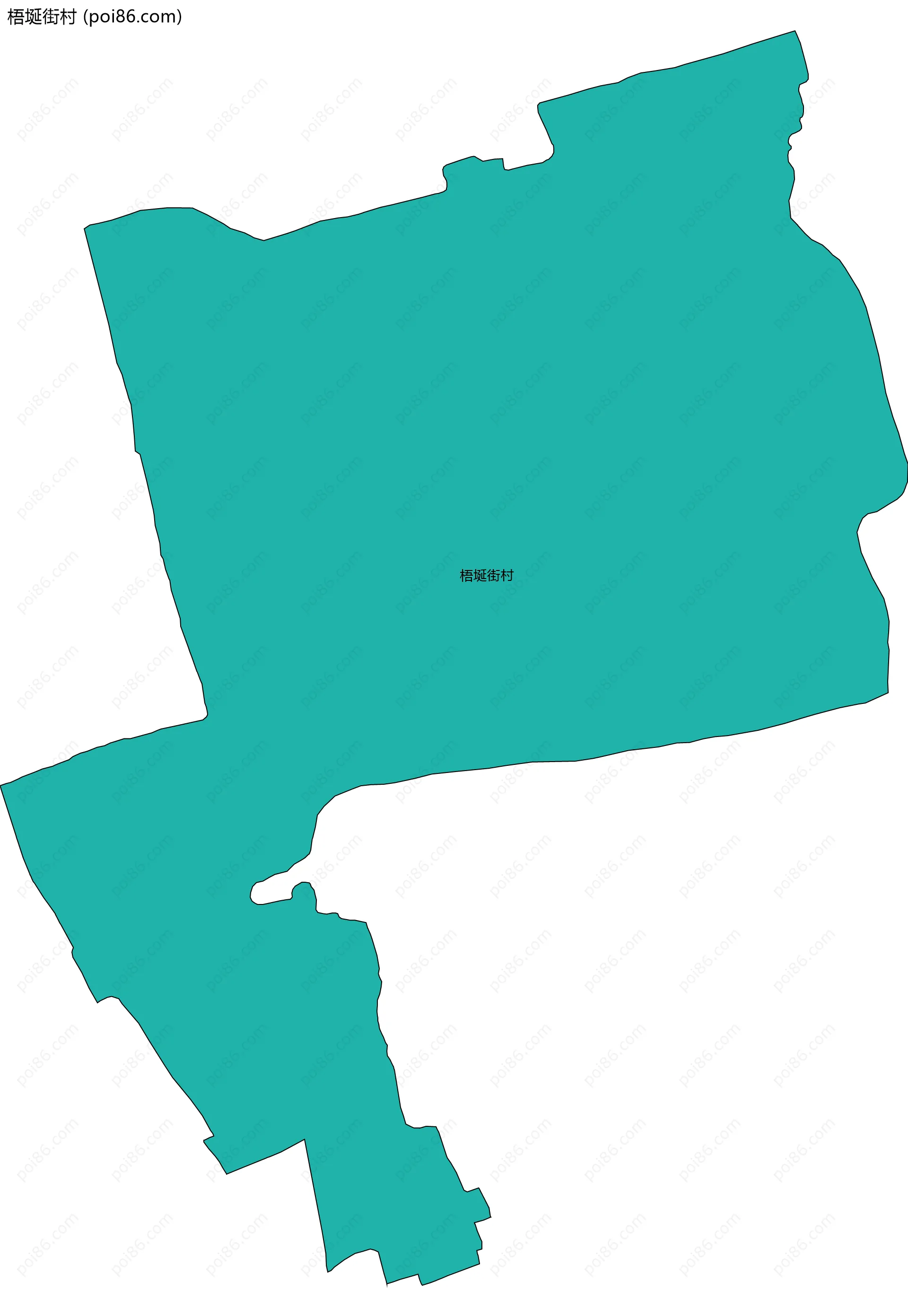 梧埏街村边界地图