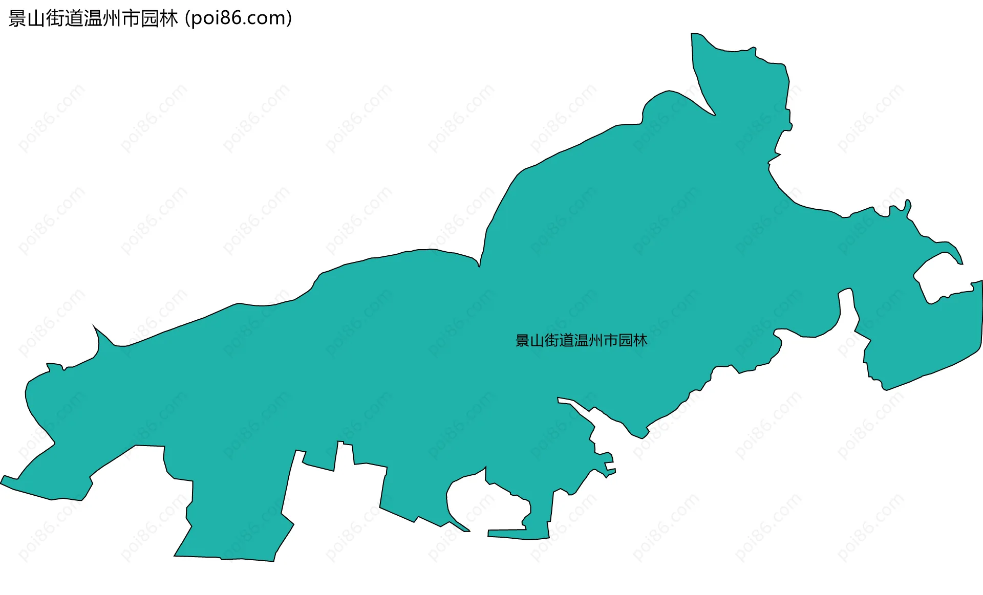 景山街道温州市园林边界地图
