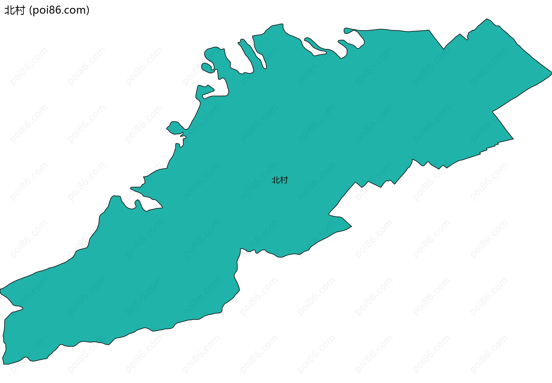 北村边界地图