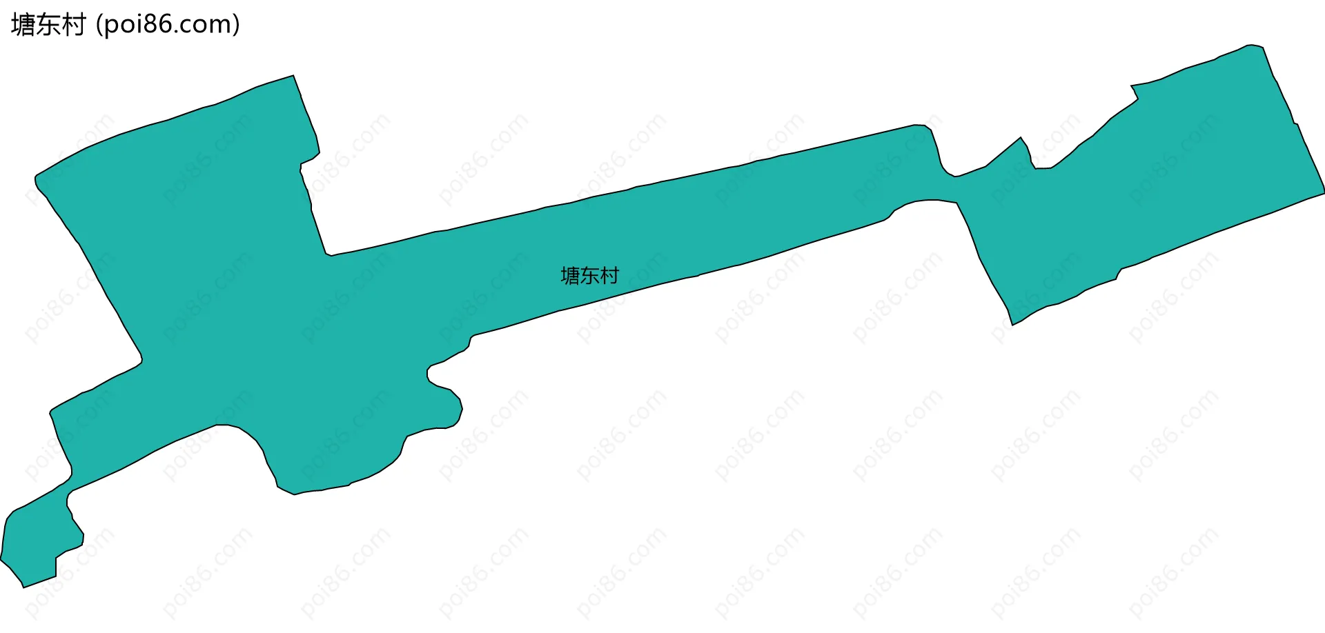 塘东村边界地图