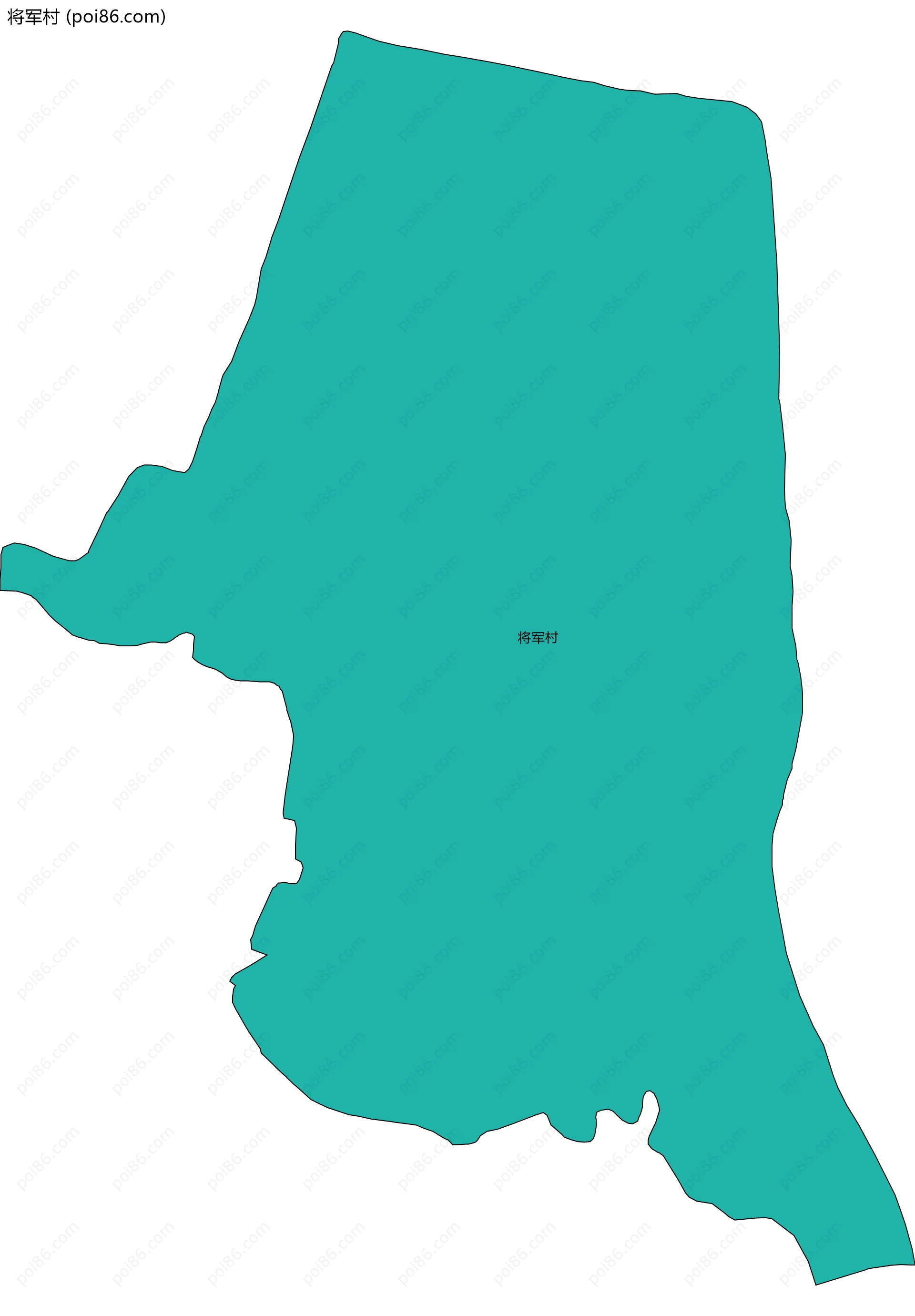 将军村边界地图