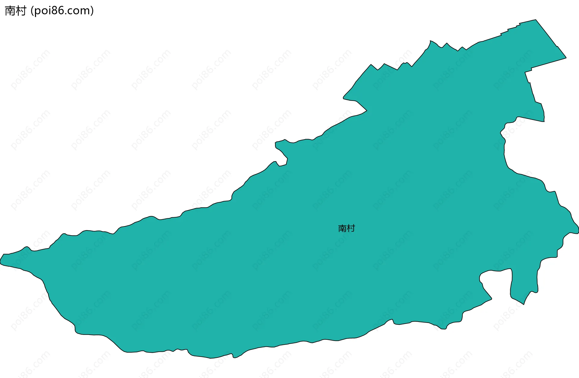 南村边界地图
