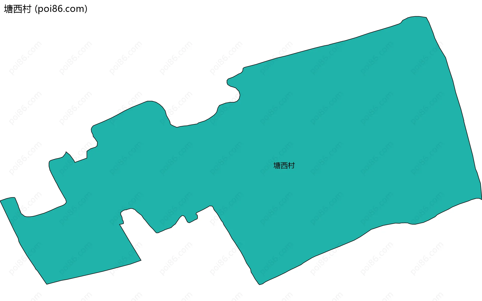 塘西村边界地图