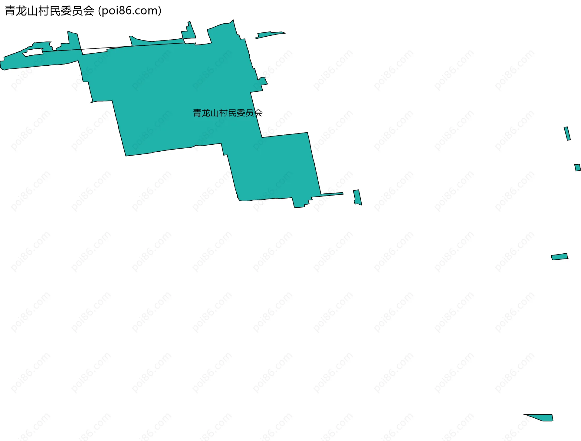 青龙山村民委员会边界地图