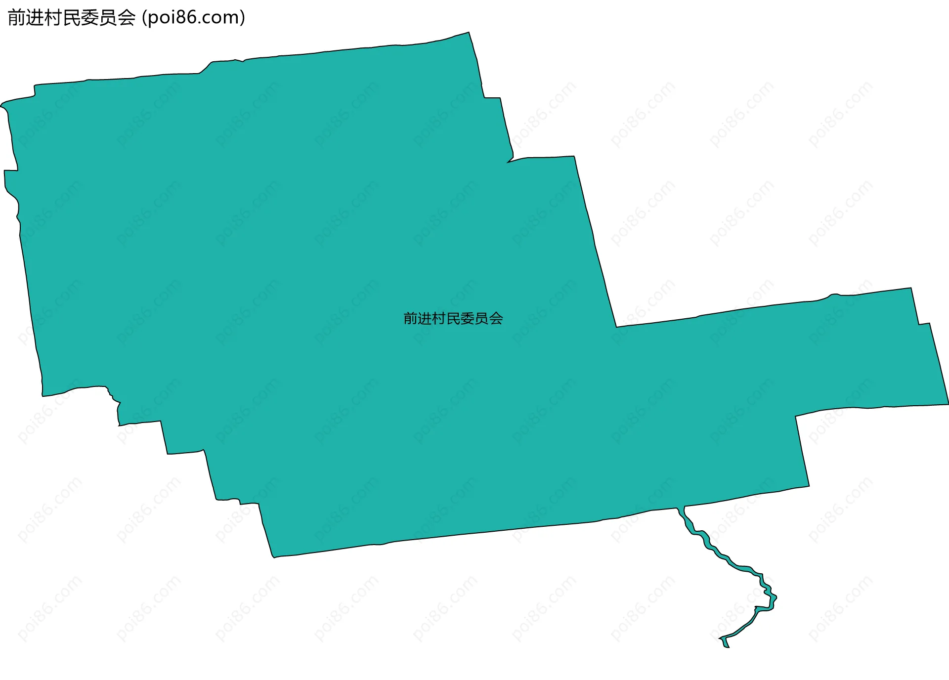 前进村民委员会边界地图