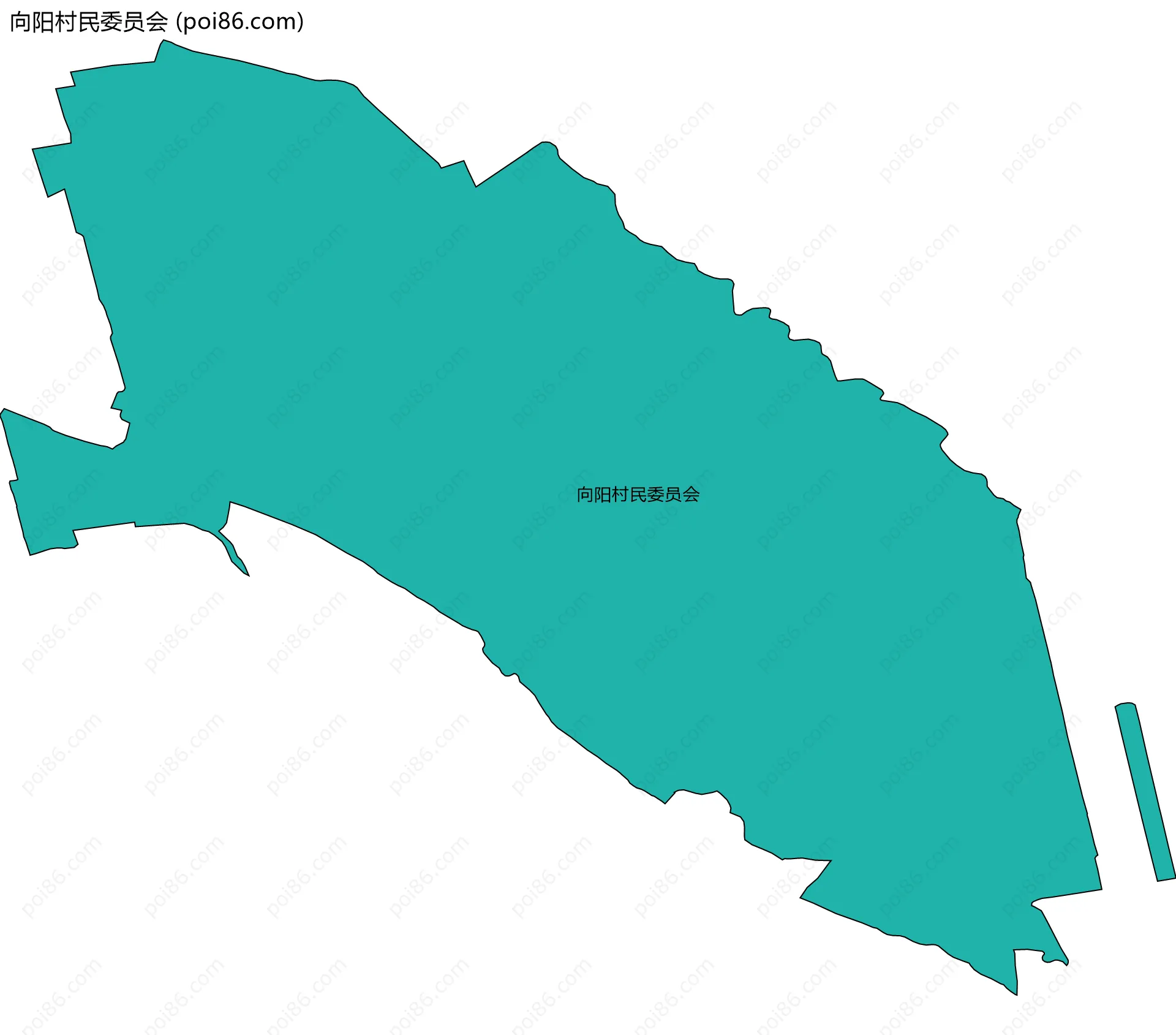 向阳村民委员会边界地图