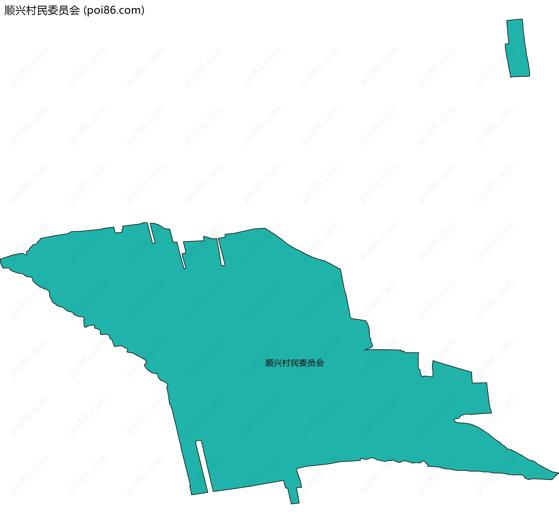 顺兴村民委员会边界地图