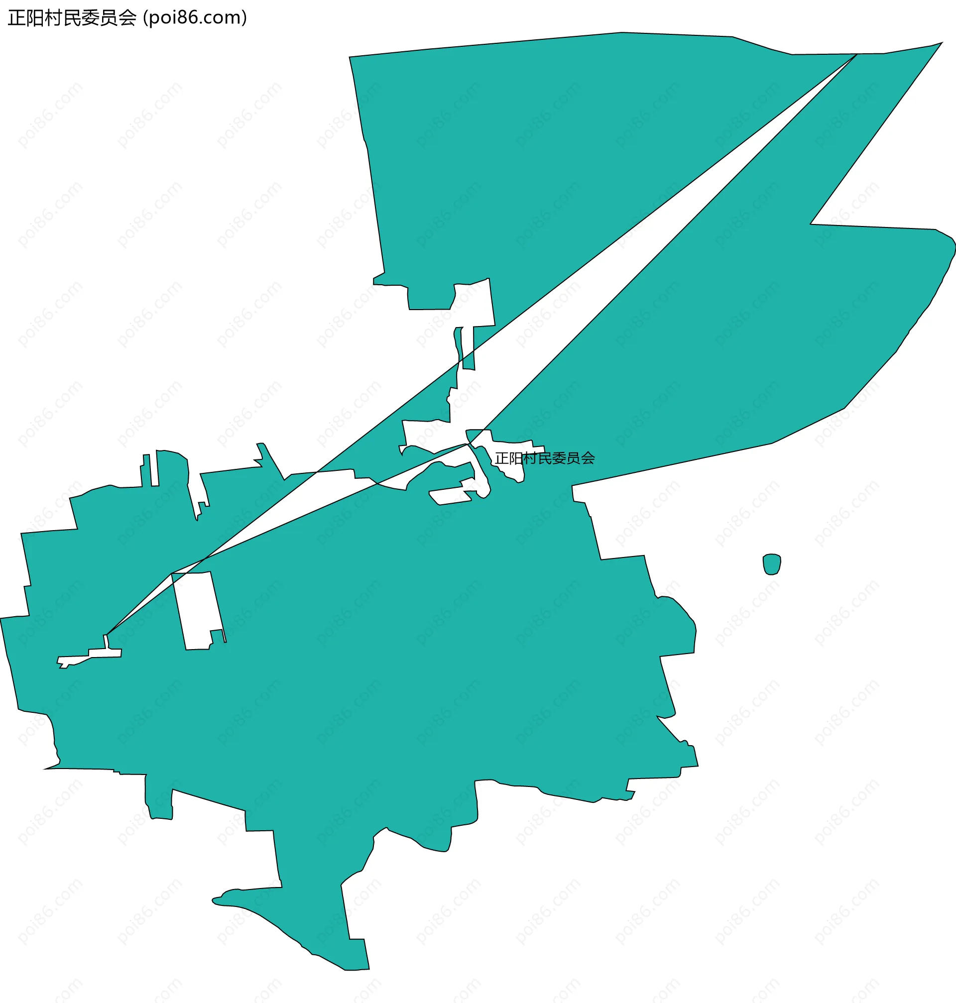 正阳村民委员会边界地图