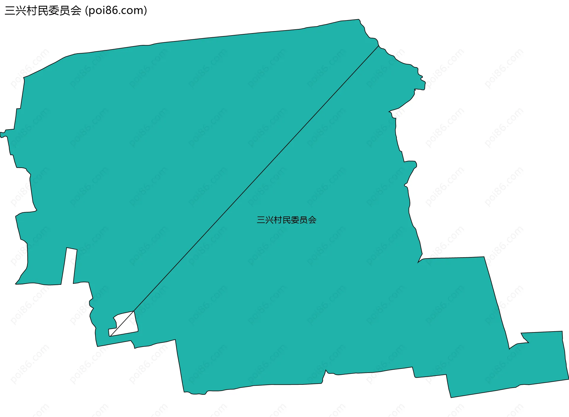 三兴村民委员会边界地图