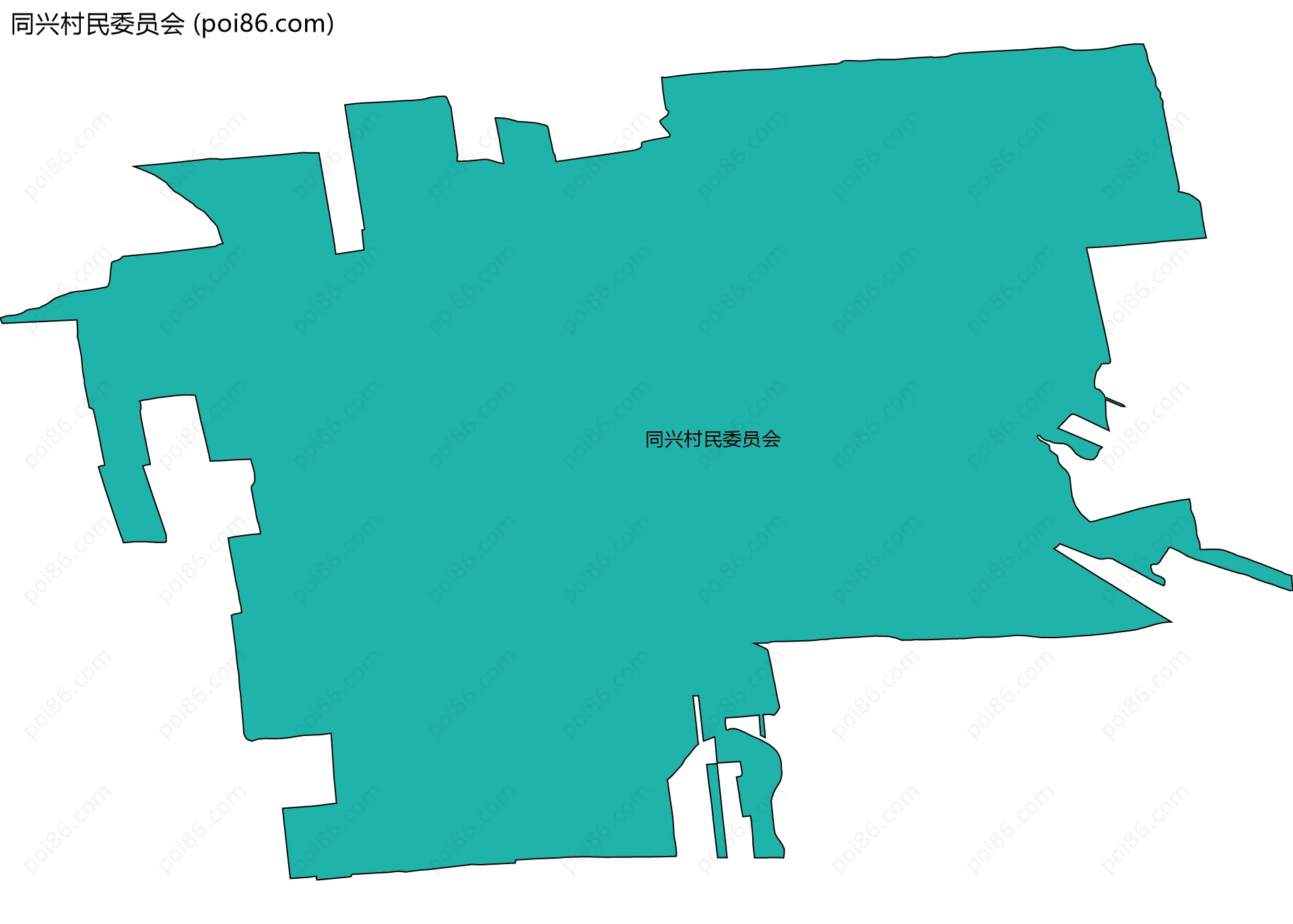 同兴村民委员会边界地图
