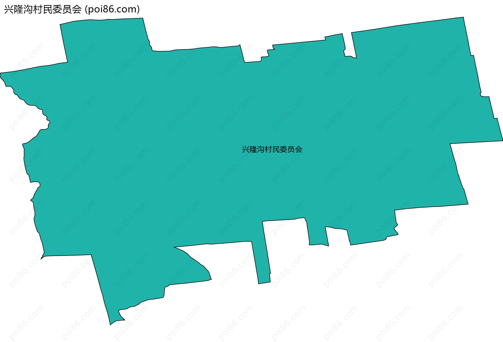 兴隆沟村民委员会边界地图