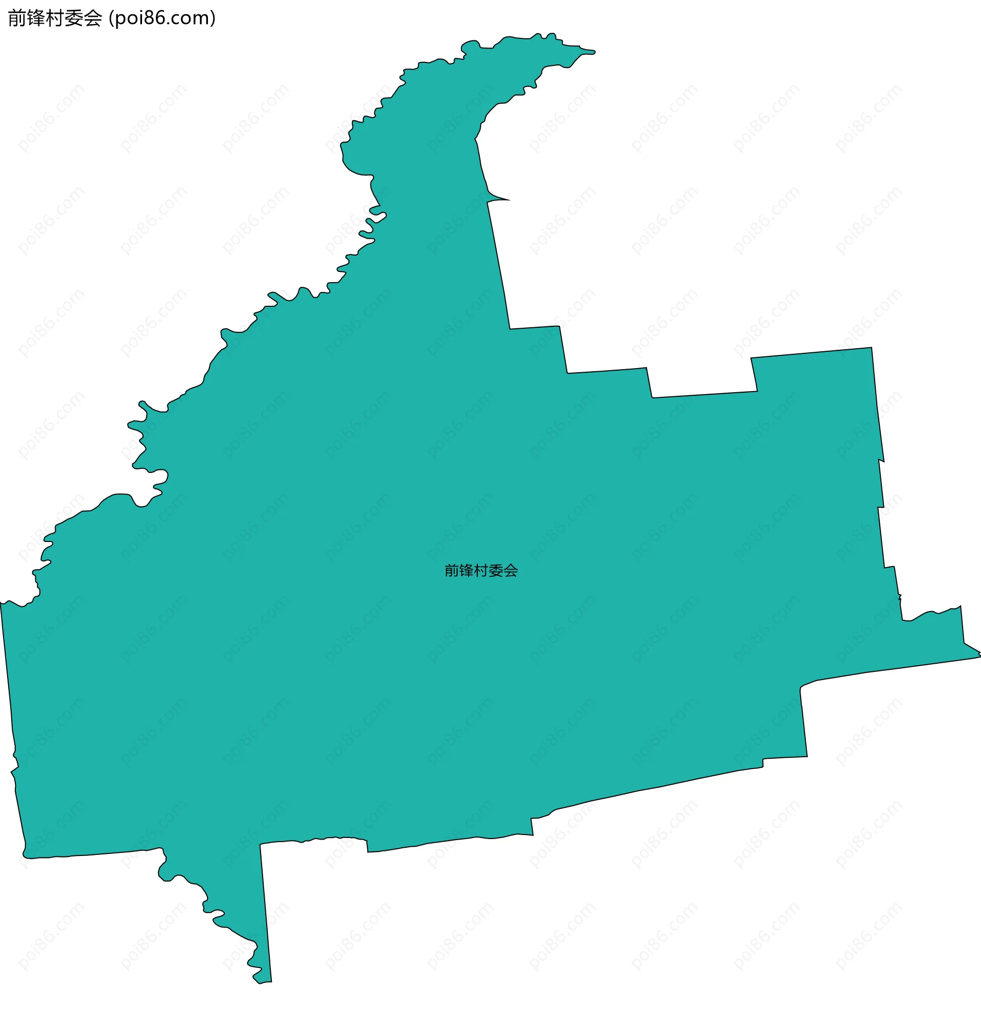 前锋村委会边界地图