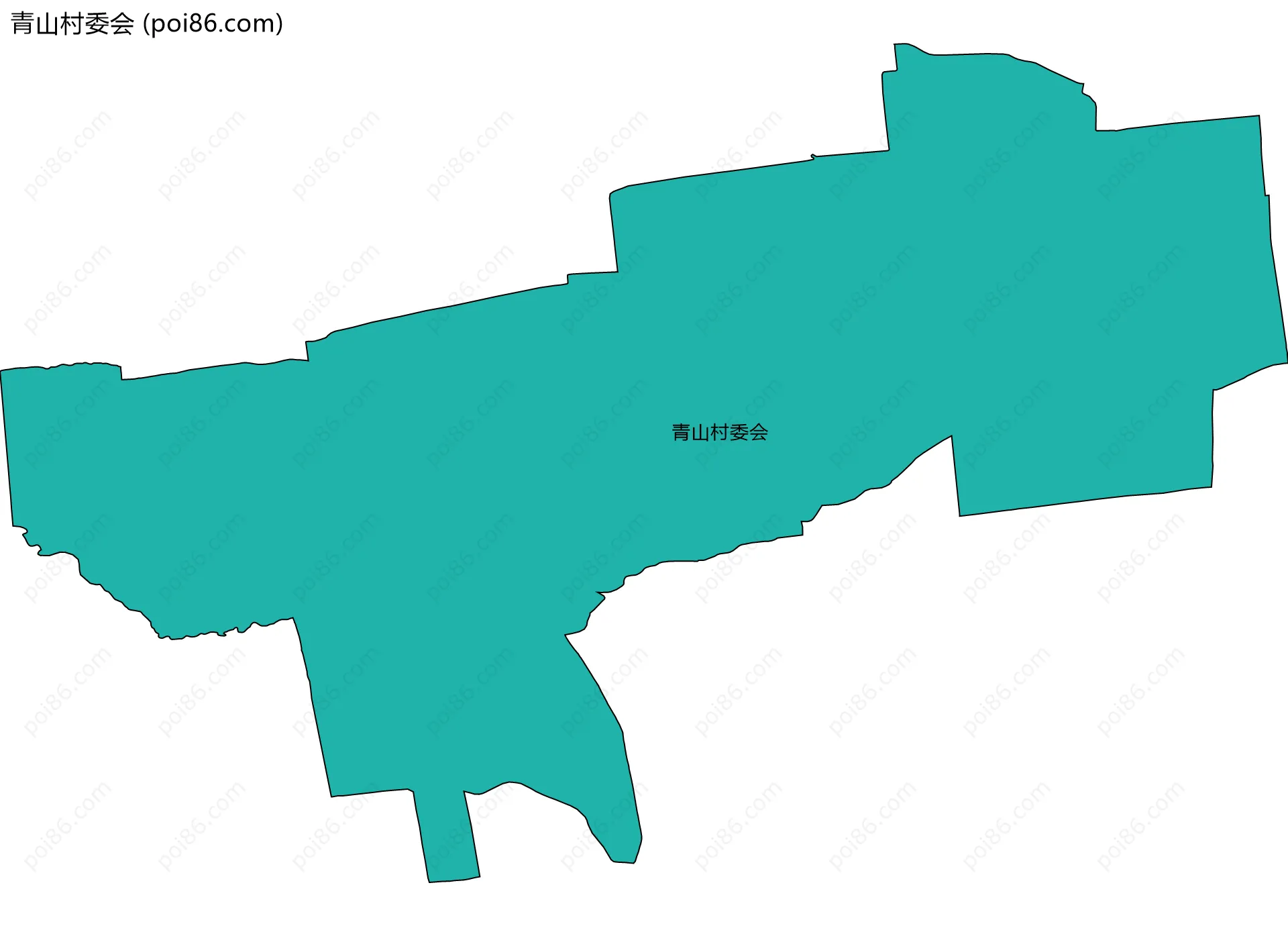 青山村委会边界地图