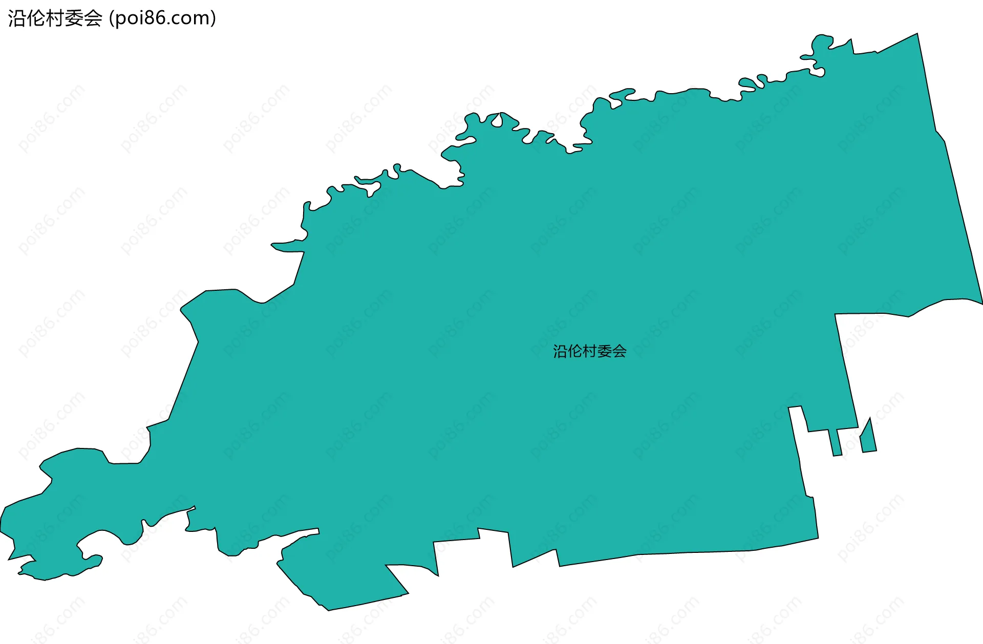 沿伦村委会边界地图